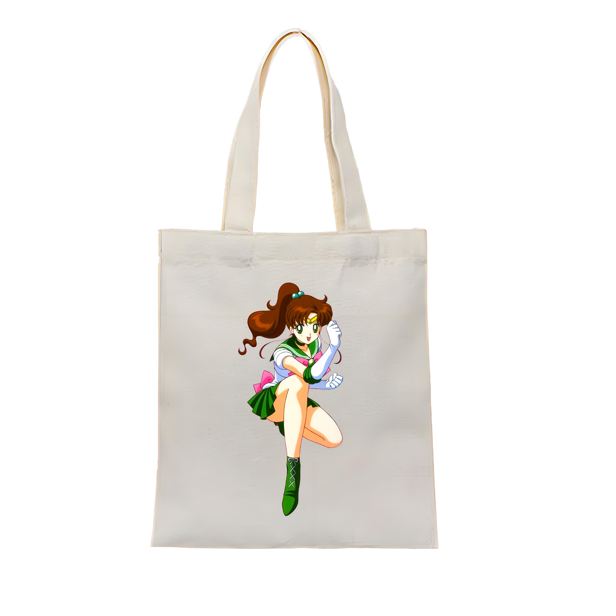 美少女戦士セーラームーン 木野 まこと きの まこと Sailor Moon Kino Makoto （セーラージュピター；Sailor Jupiter） 縦型キャンバス生地手提げバッグ　トートバッグ