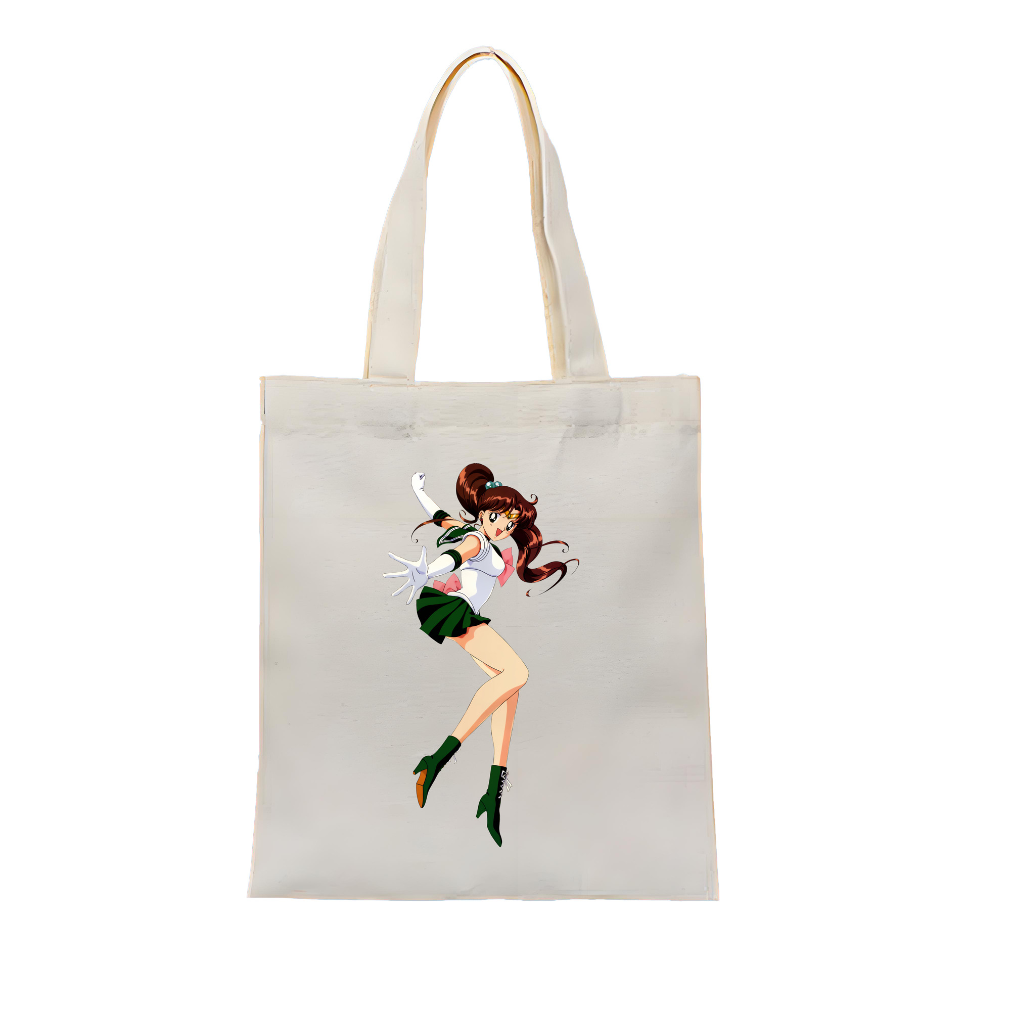 （画像用） 美少女戦士セーラームーン 木野 まこと きの まこと Sailor Moon Kino Makoto （セーラージュピター；Sailor Jupiter） 縦型キャンバス生地手提げバッグ　トートバッグ