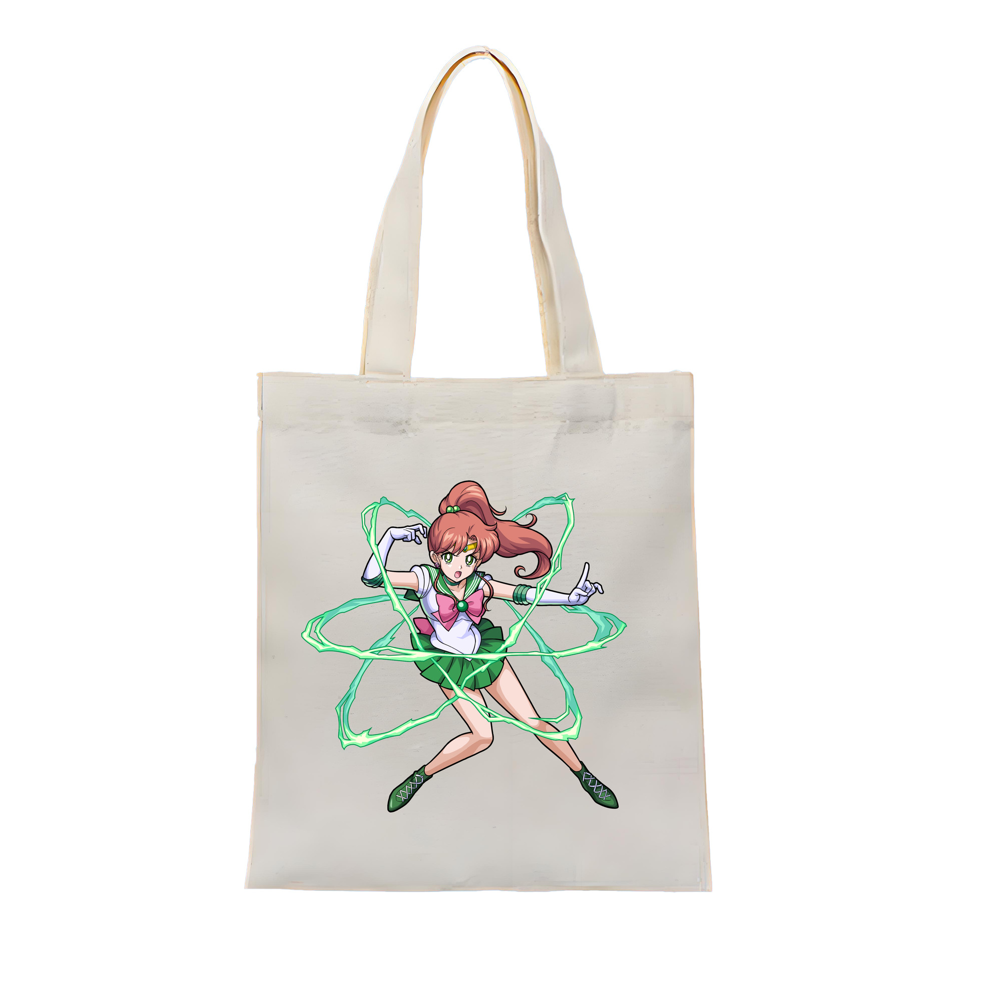 （画像用） 美少女戦士セーラームーン 木野 まこと きの まこと Sailor Moon Kino Makoto （セーラージュピター；Sailor Jupiter） 縦型キャンバス生地手提げバッグ　トートバッグ