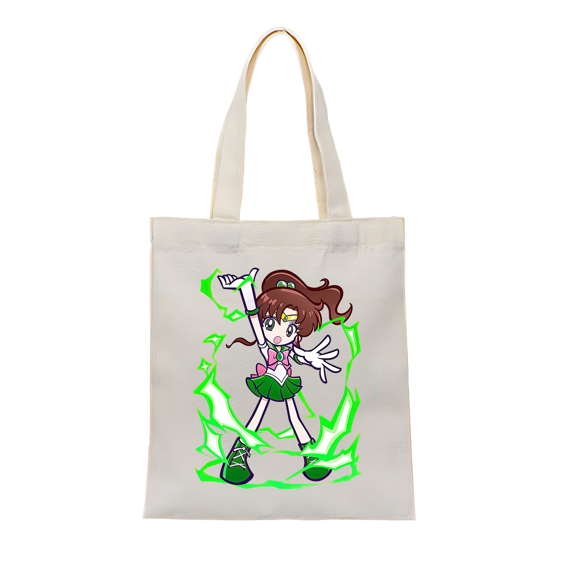 （画像用） 美少女戦士セーラームーン 木野 まこと きの まこと Sailor Moon Kino Makoto （セーラージュピター；Sailor Jupiter） 縦型キャンバス生地手提げバッグ　トートバッグ