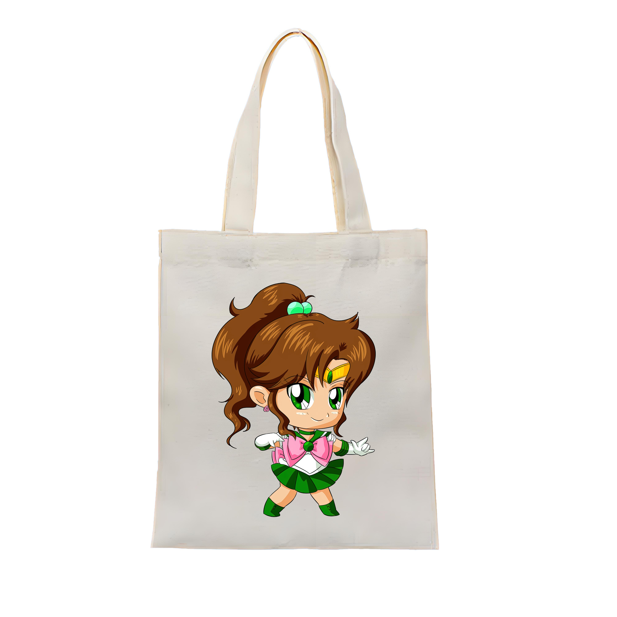 （画像用） 美少女戦士セーラームーン 木野 まこと きの まこと Sailor Moon Kino Makoto （セーラージュピター；Sailor Jupiter） 縦型キャンバス生地手提げバッグ　トートバッグ