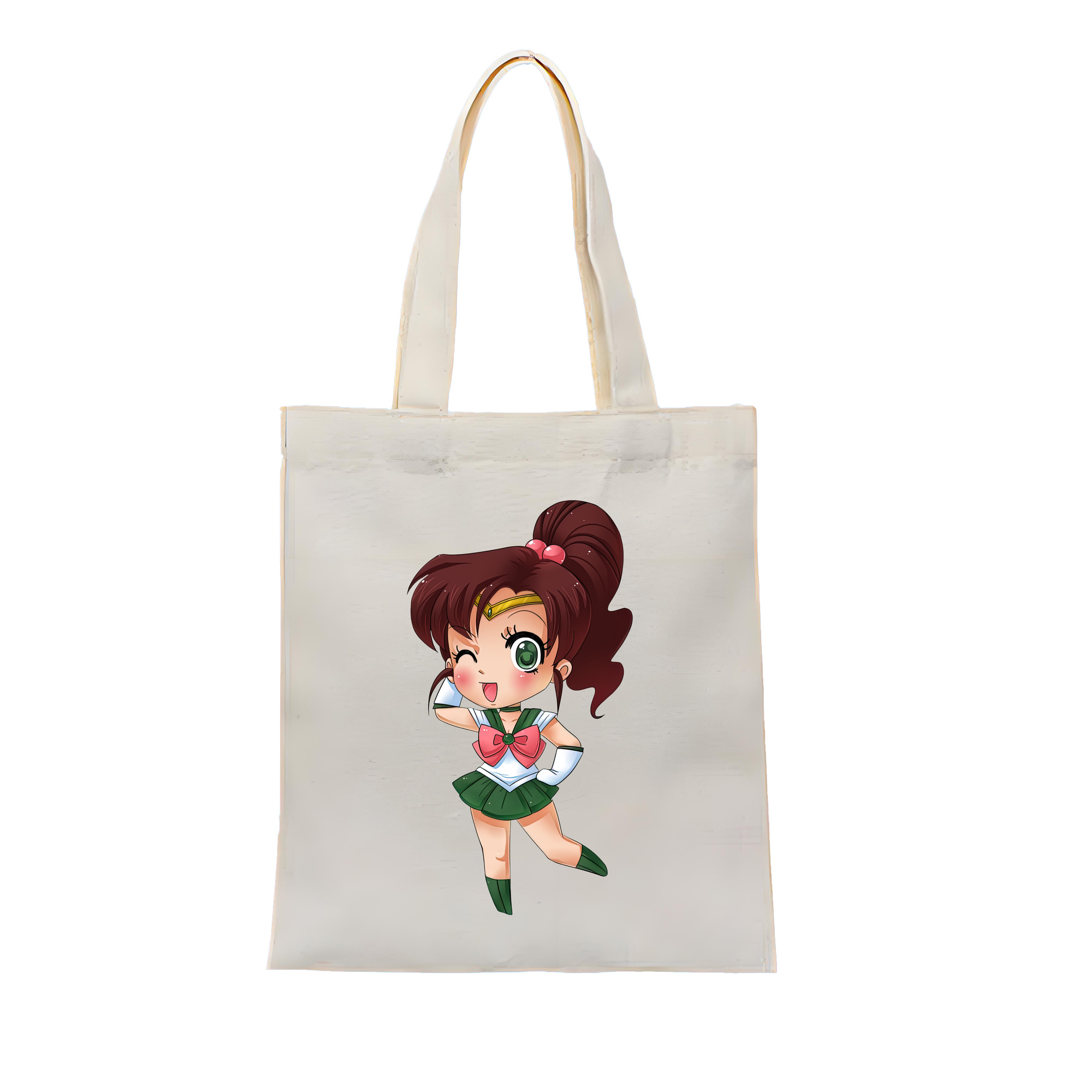 （画像用） 美少女戦士セーラームーン 木野 まこと きの まこと Sailor Moon Kino Makoto （セーラージュピター；Sailor Jupiter） 縦型キャンバス生地手提げバッグ　トートバッグ