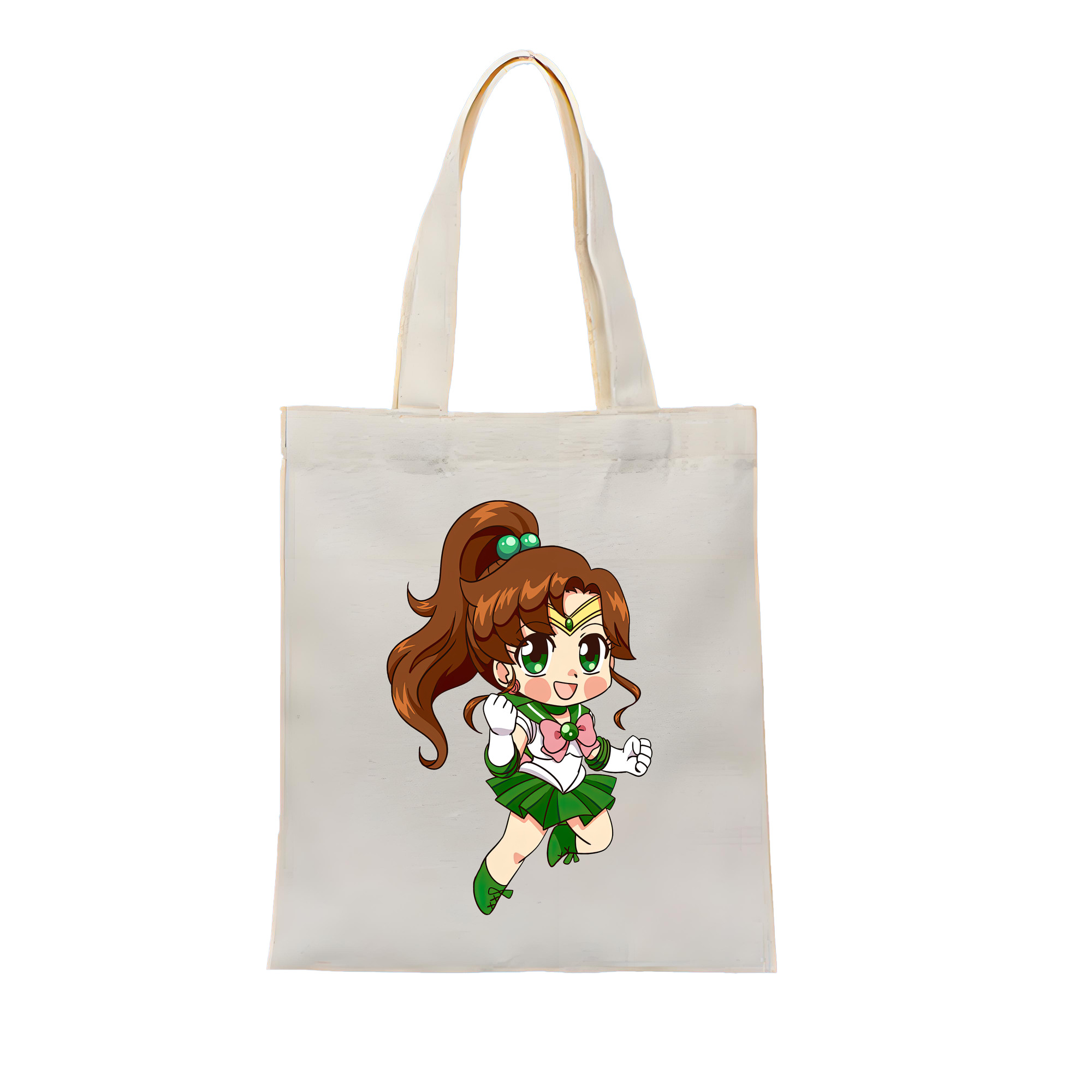 （画像用） 美少女戦士セーラームーン 木野 まこと きの まこと Sailor Moon Kino Makoto （セーラージュピター；Sailor Jupiter） 縦型キャンバス生地手提げバッグ　トートバッグ
