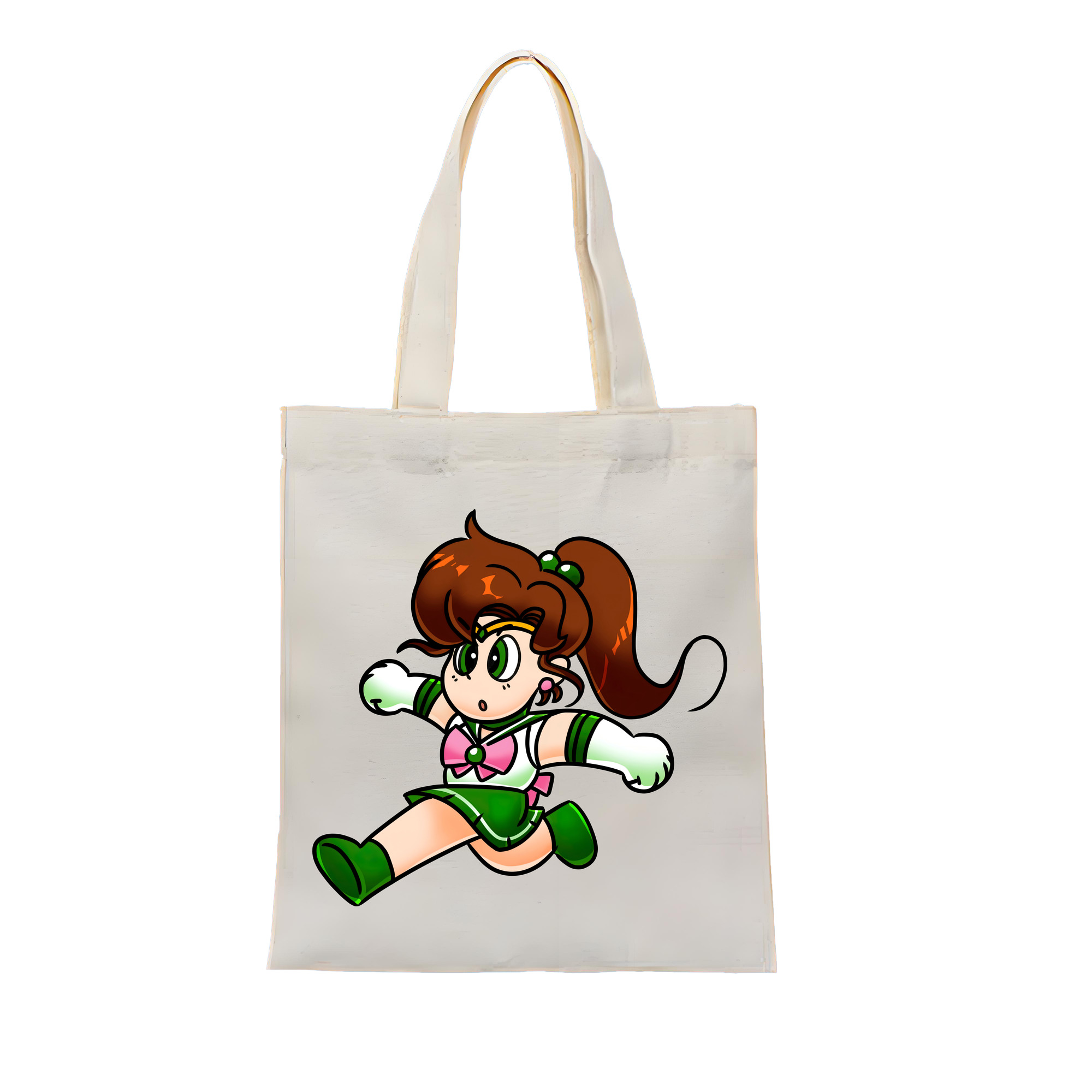 （画像用） 美少女戦士セーラームーン 木野 まこと きの まこと Sailor Moon Kino Makoto （セーラージュピター；Sailor Jupiter） 縦型キャンバス生地手提げバッグ　トートバッグ