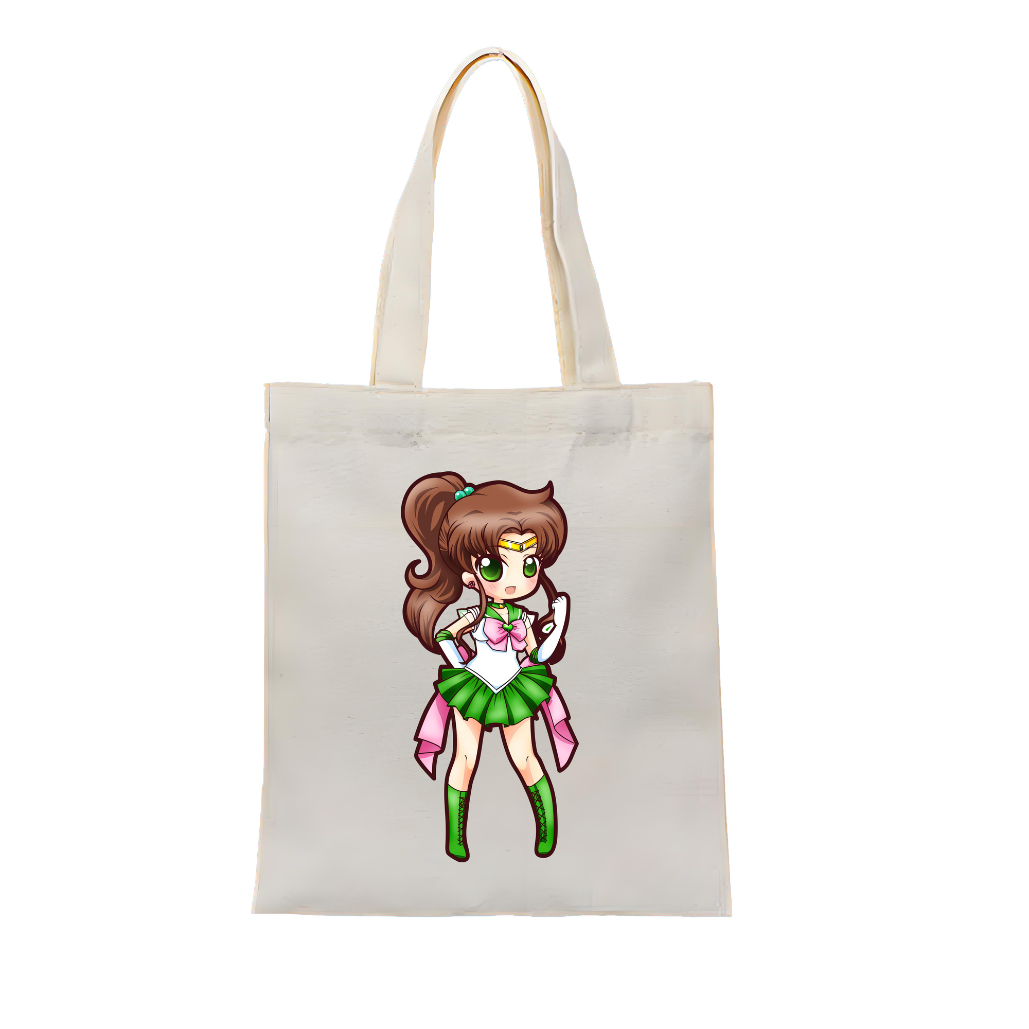 （画像用） 美少女戦士セーラームーン 木野 まこと きの まこと Sailor Moon Kino Makoto （セーラージュピター；Sailor Jupiter） 縦型キャンバス生地手提げバッグ　トートバッグ