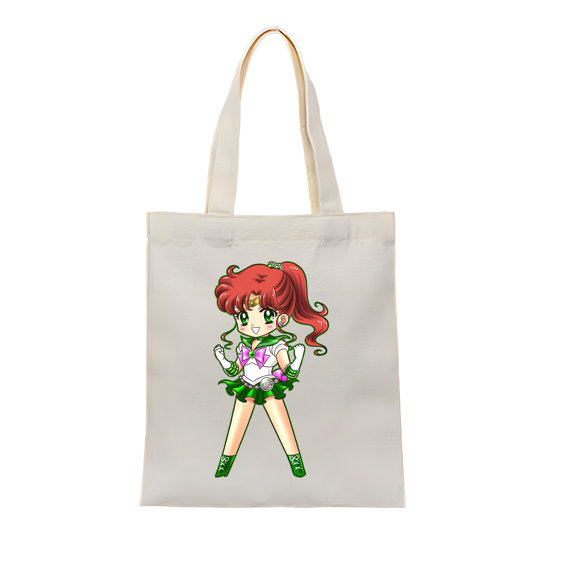 （画像用） 美少女戦士セーラームーン 木野 まこと きの まこと Sailor Moon Kino Makoto （セーラージュピター；Sailor Jupiter） 縦型キャンバス生地手提げバッグ　トートバッグ