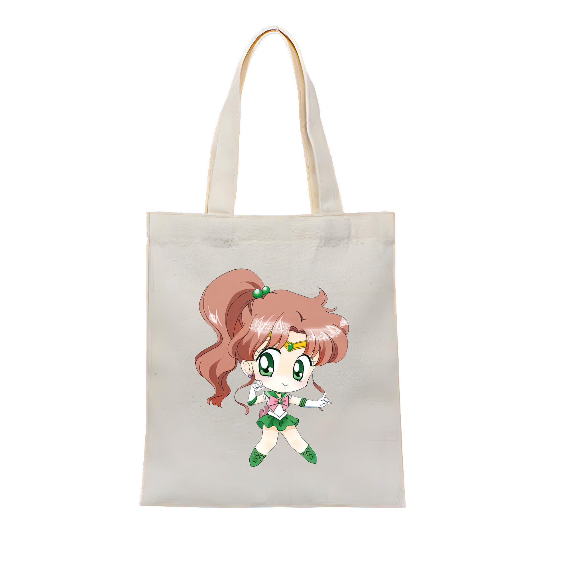 （画像用） 美少女戦士セーラームーン 木野 まこと きの まこと Sailor Moon Kino Makoto （セーラージュピター；Sailor Jupiter） 縦型キャンバス生地手提げバッグ　トートバッグ