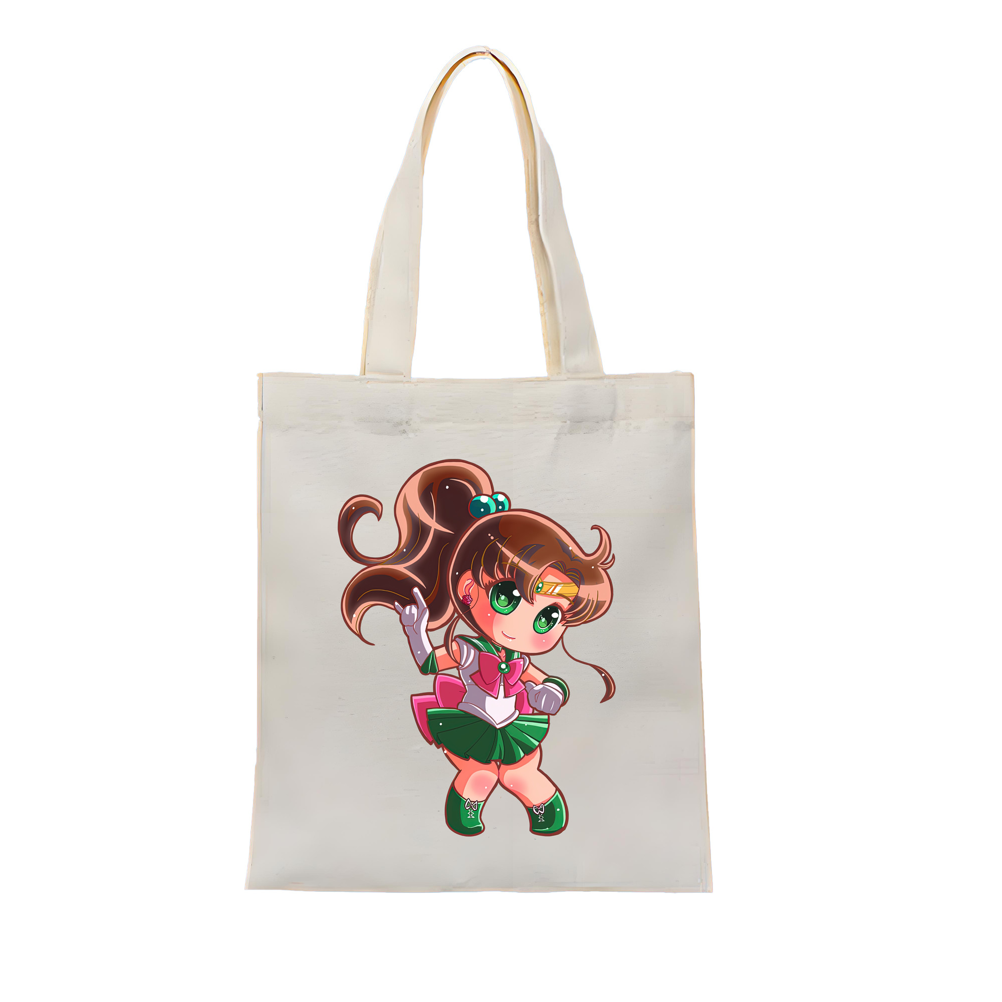 （画像用） 美少女戦士セーラームーン 木野 まこと きの まこと Sailor Moon Kino Makoto （セーラージュピター；Sailor Jupiter） 縦型キャンバス生地手提げバッグ　トートバッグ