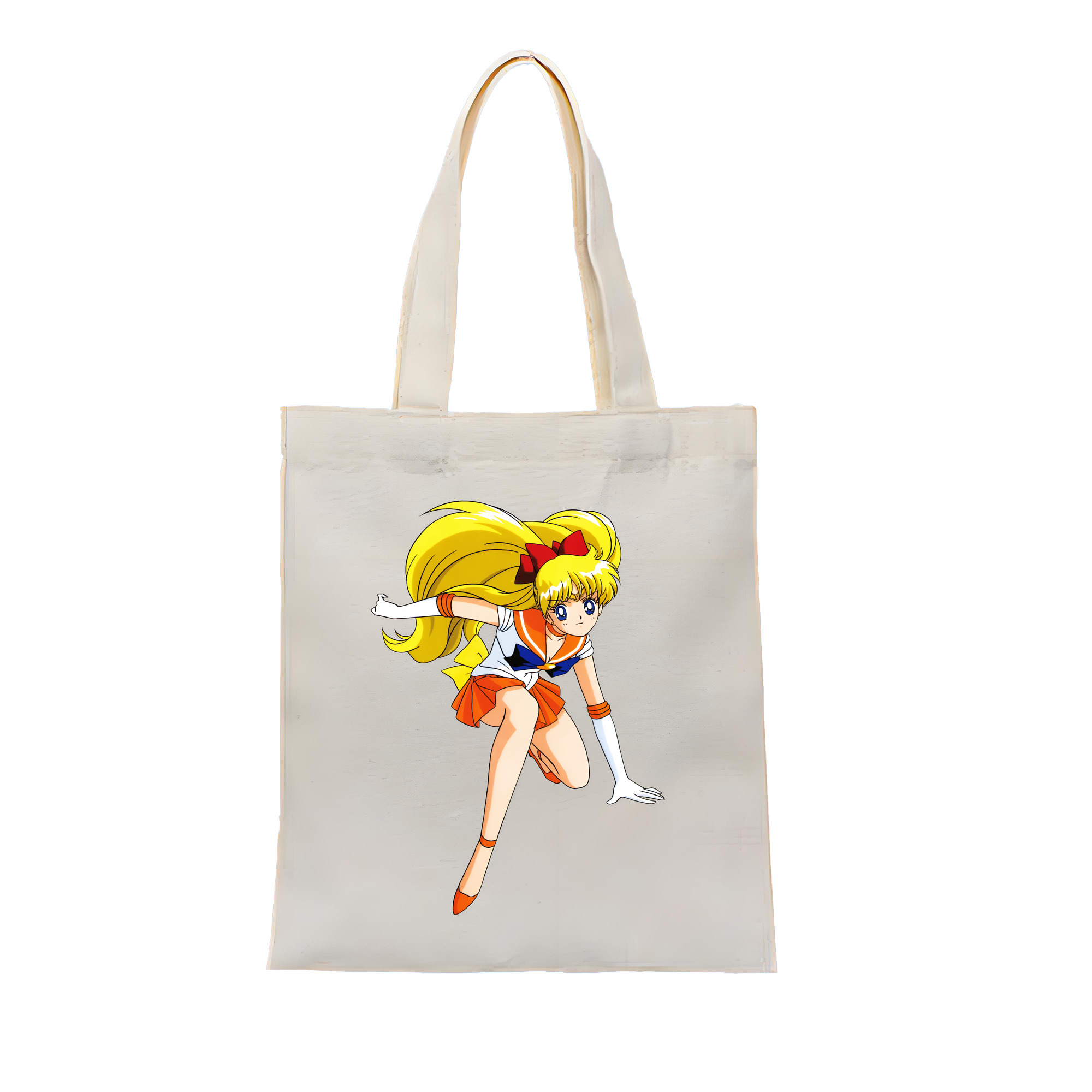 （画像用） 美少女戦士セーラームーン 愛野 美奈子 あいの みなこ Sailor Moon Aino Minako 縦型キャンバス生地手提げバッグ　トートバッグ
