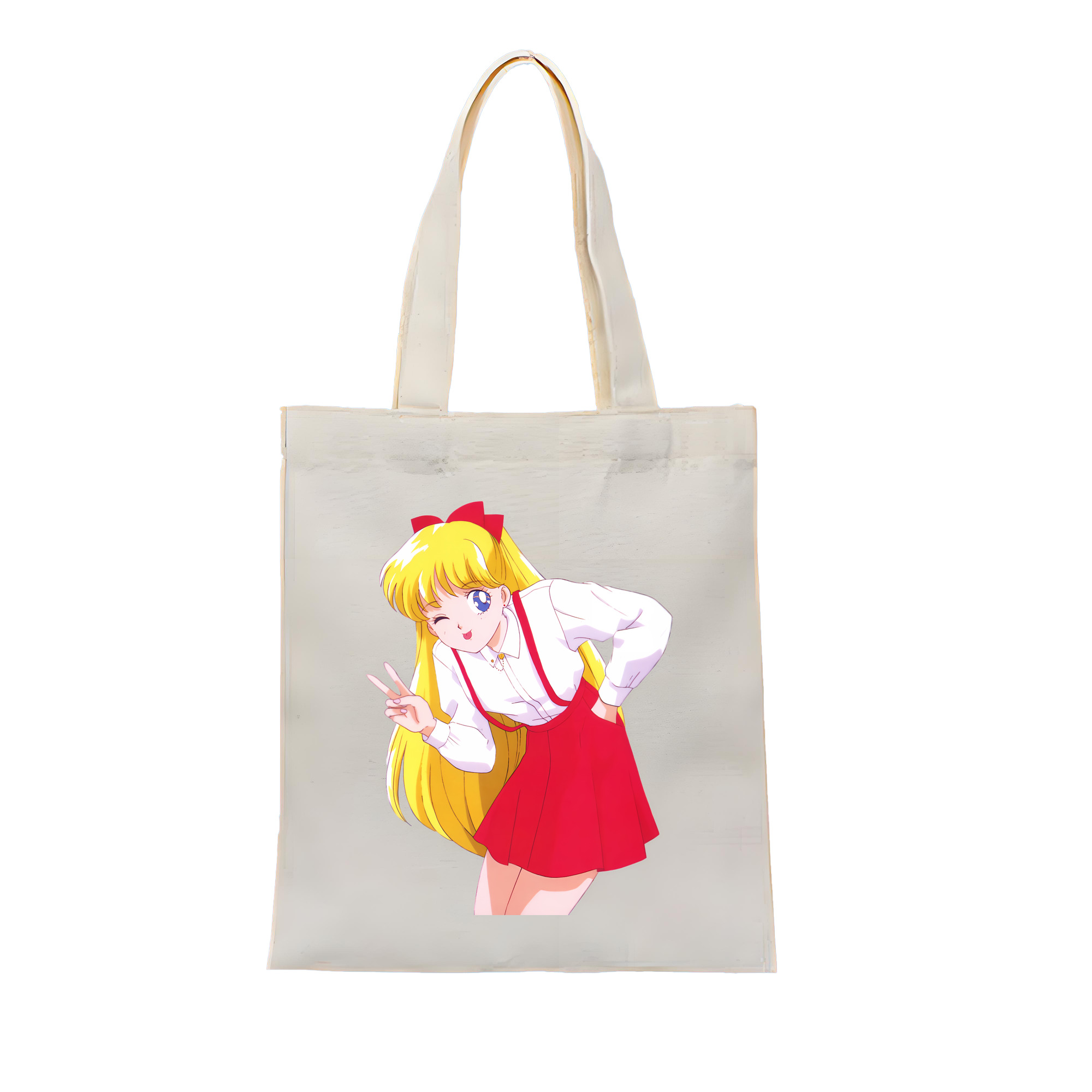 （画像用） 美少女戦士セーラームーン 愛野 美奈子 あいの みなこ Sailor Moon Aino Minako 縦型キャンバス生地手提げバッグ　トートバッグ