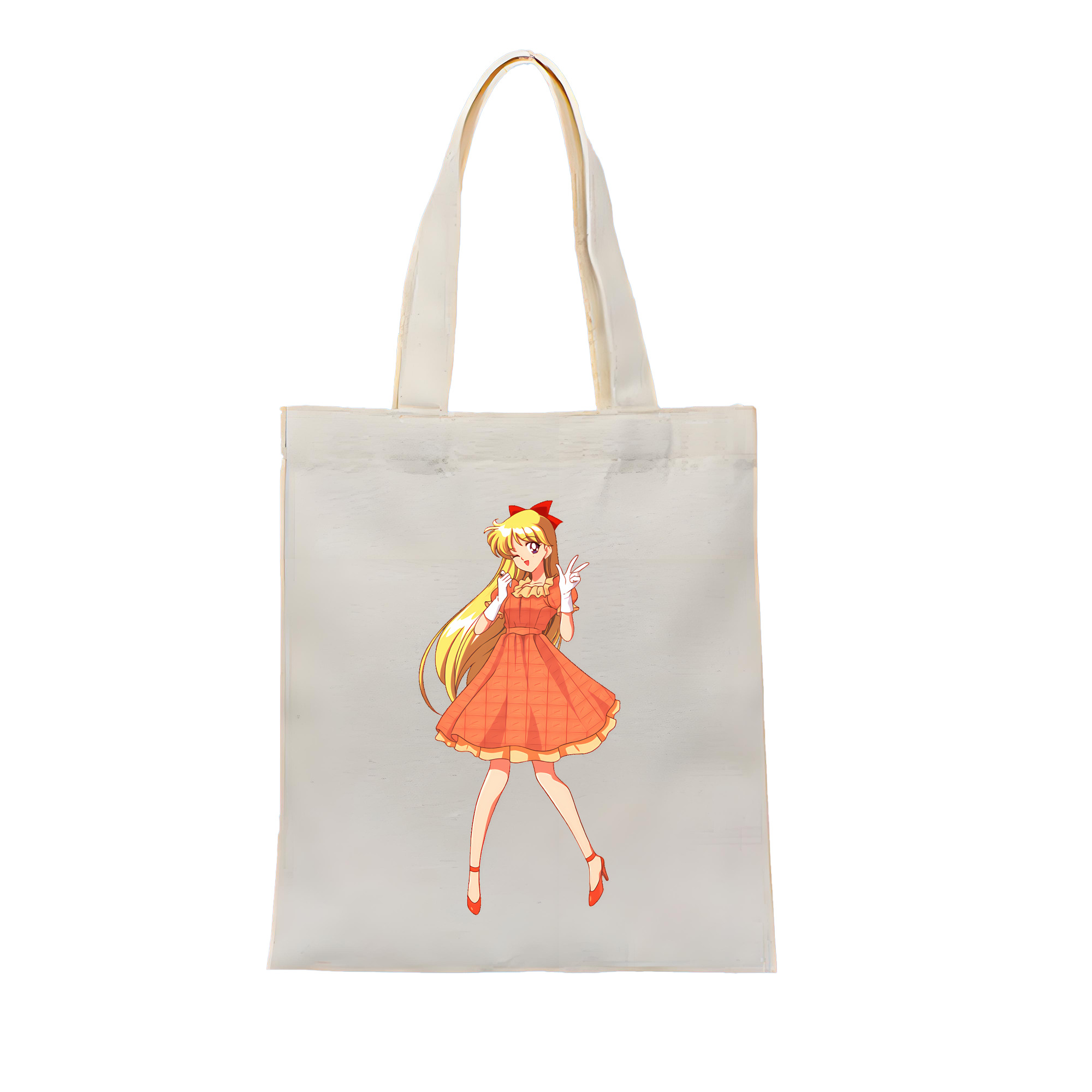（画像用） 美少女戦士セーラームーン 愛野 美奈子 あいの みなこ Sailor Moon Aino Minako 縦型キャンバス生地手提げバッグ　トートバッグ