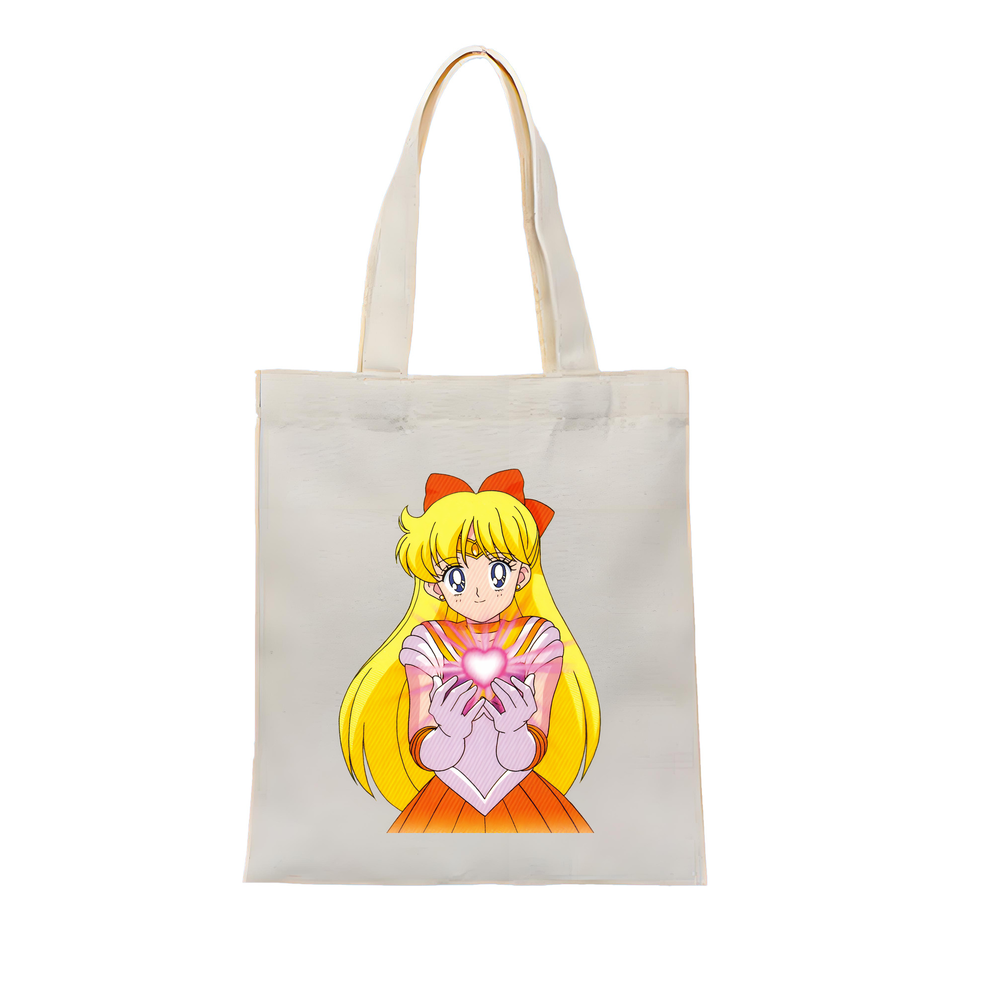 （画像用） 美少女戦士セーラームーン 愛野 美奈子 あいの みなこ Sailor Moon Aino Minako 縦型キャンバス生地手提げバッグ　トートバッグ