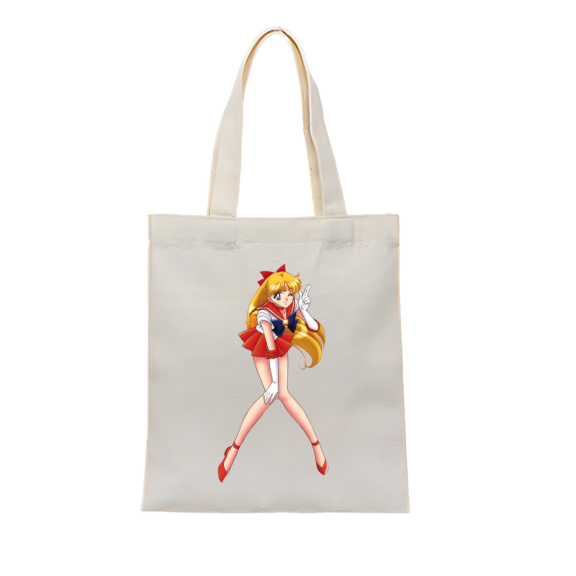 （画像用） 美少女戦士セーラームーン 愛野 美奈子 あいの みなこ Sailor Moon Aino Minako 縦型キャンバス生地手提げバッグ　トートバッグ