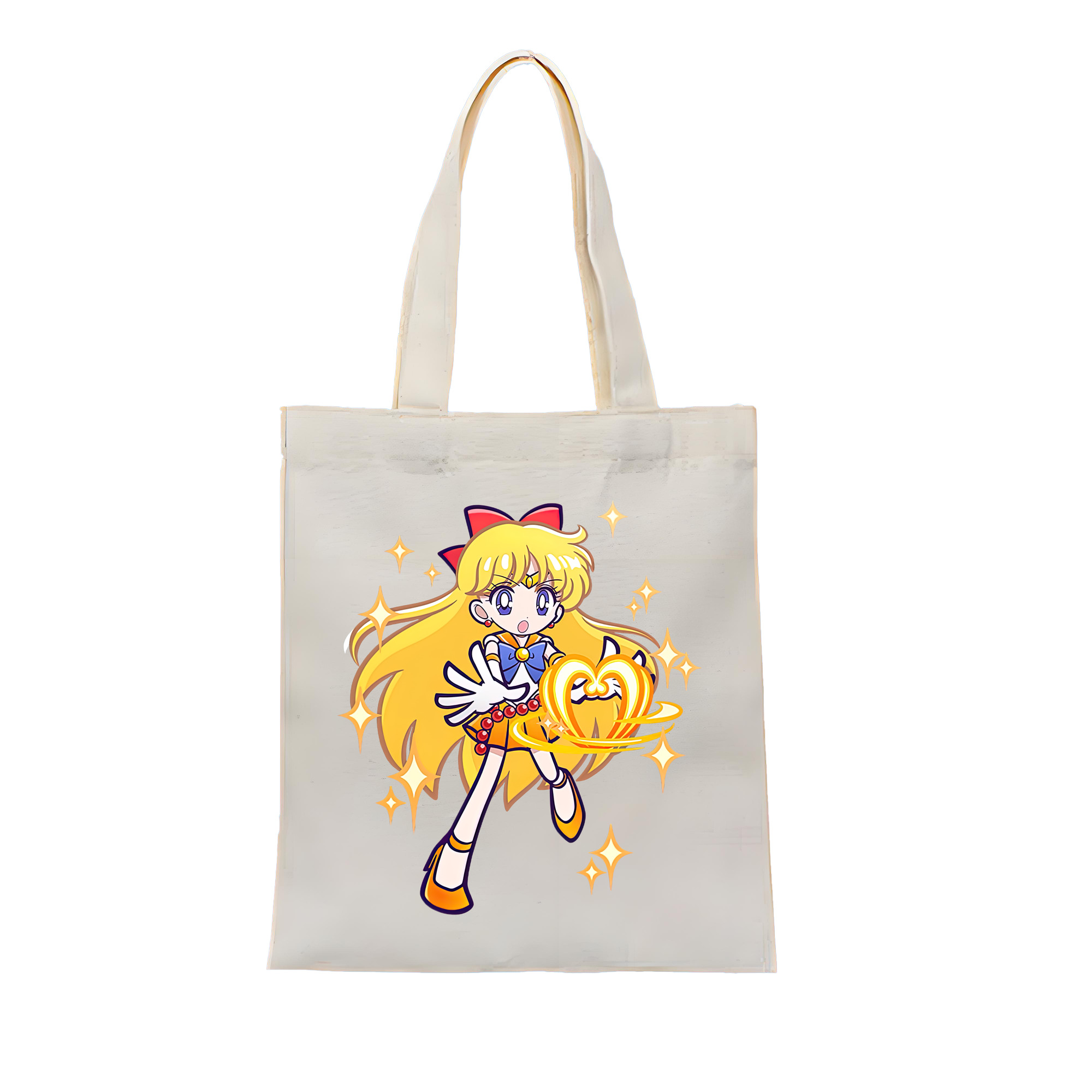 （画像用） 美少女戦士セーラームーン 愛野 美奈子 あいの みなこ Sailor Moon Aino Minako 縦型キャンバス生地手提げバッグ　トートバッグ