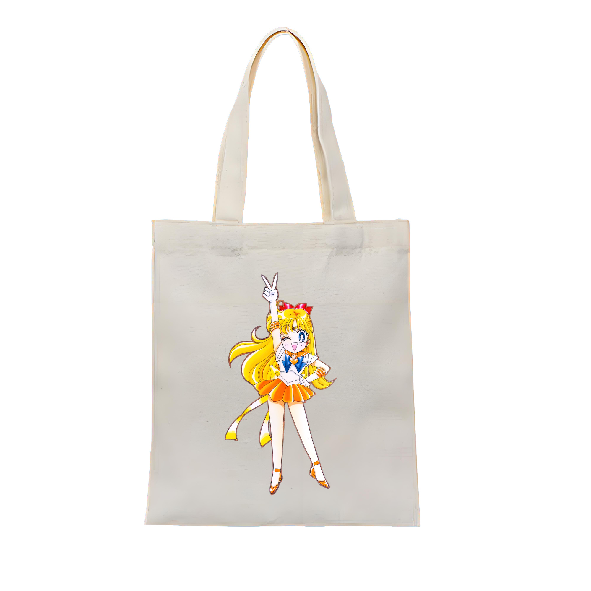 （画像用） 美少女戦士セーラームーン 愛野 美奈子 あいの みなこ Sailor Moon Aino Minako 縦型キャンバス生地手提げバッグ　トートバッグ