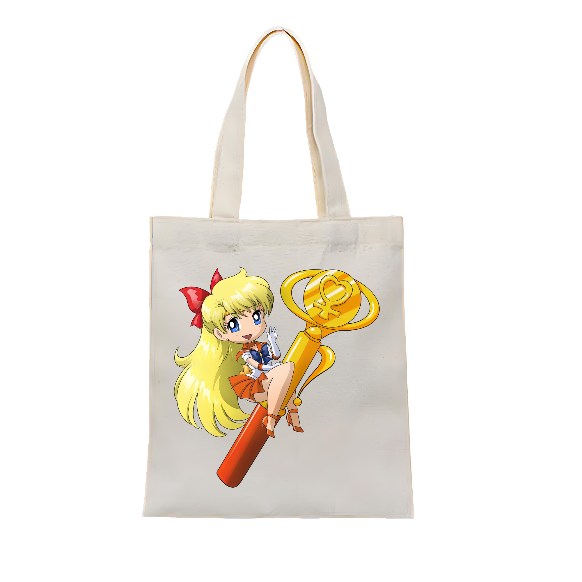 （画像用） 美少女戦士セーラームーン 愛野 美奈子 あいの みなこ Sailor Moon Aino Minako 縦型キャンバス生地手提げバッグ　トートバッグ