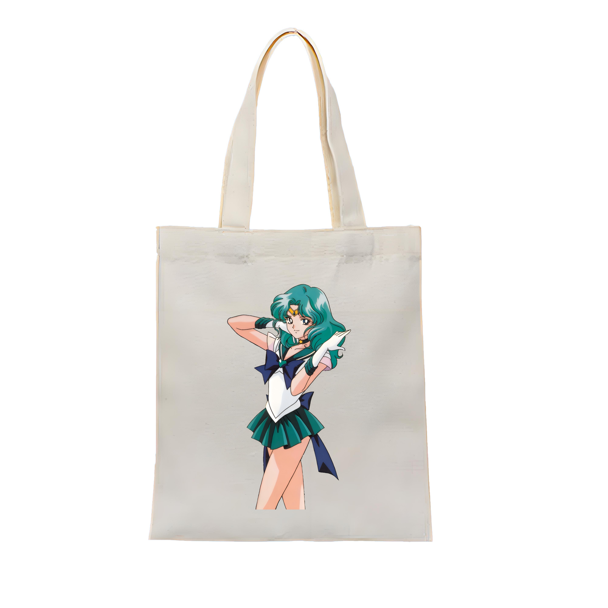 （画像用） 美少女戦士セーラームーン 海王 みちる（かいおう みちる） Sailor Moon Kaiou Michiru 縦型キャンバス生地手提げバッグ　トートバッグ