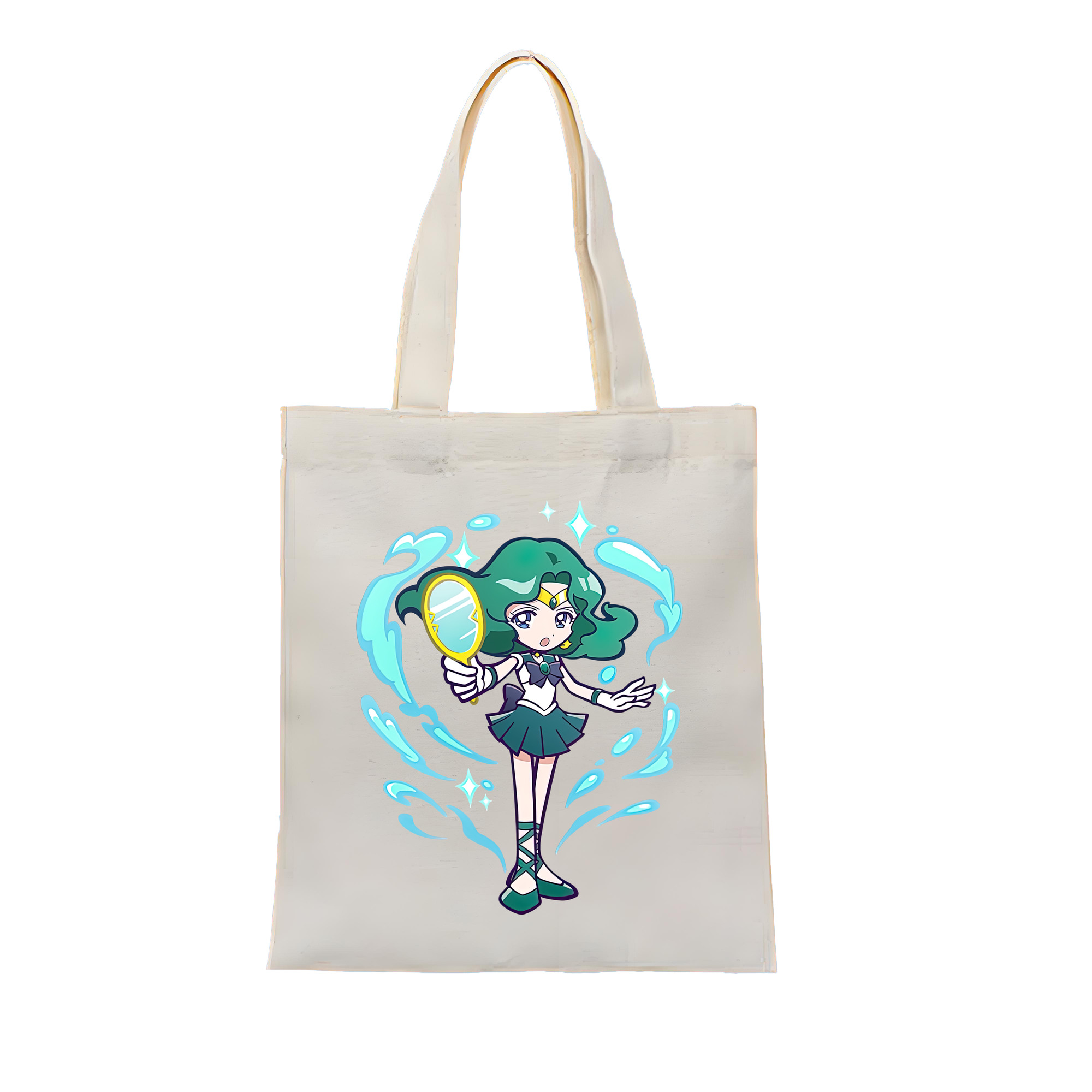 （画像用） 美少女戦士セーラームーン 海王 みちる（かいおう みちる） Sailor Moon Kaiou Michiru 縦型キャンバス生地手提げバッグ　トートバッグ