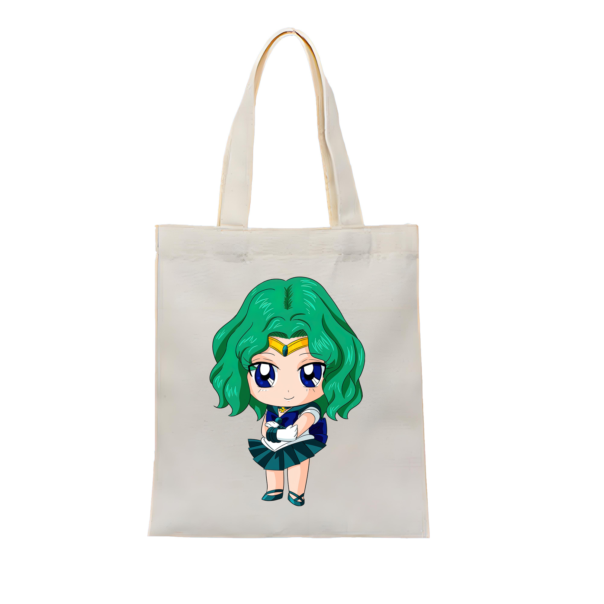 （画像用） 美少女戦士セーラームーン 海王 みちる（かいおう みちる） Sailor Moon Kaiou Michiru 縦型キャンバス生地手提げバッグ　トートバッグ