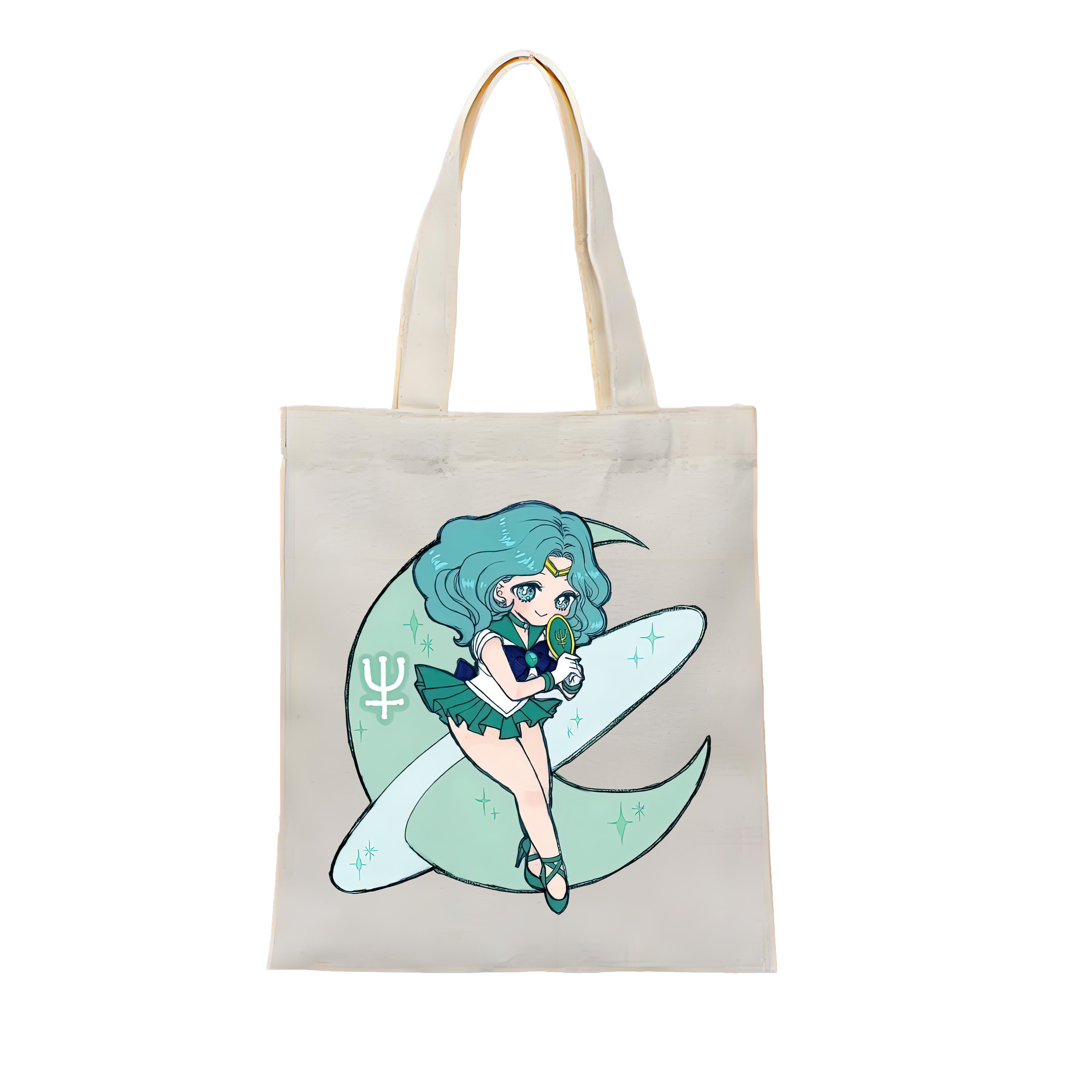 （画像用） 美少女戦士セーラームーン 海王 みちる（かいおう みちる） Sailor Moon Kaiou Michiru 縦型キャンバス生地手提げバッグ　トートバッグ