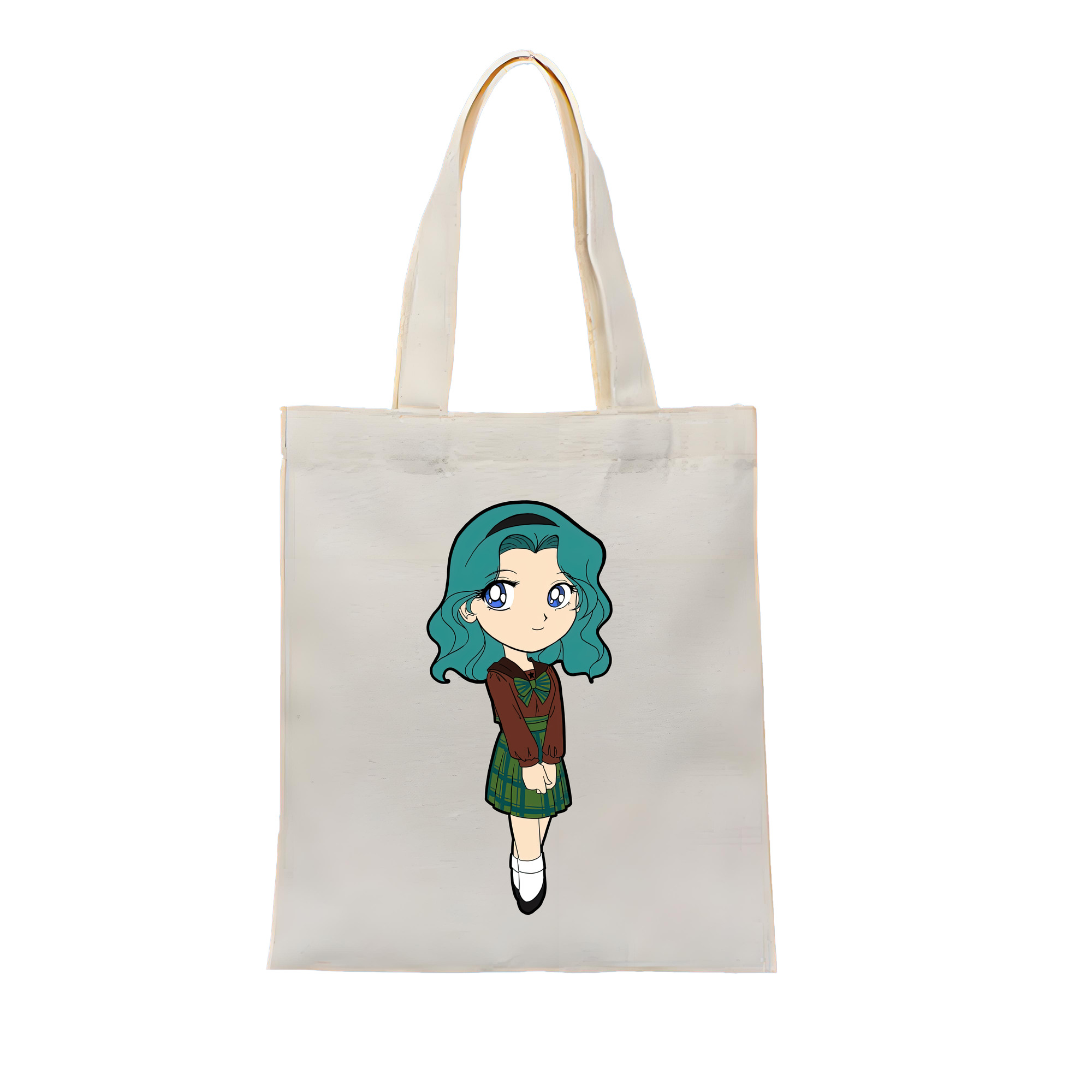 （画像用） 美少女戦士セーラームーン 海王 みちる（かいおう みちる） Sailor Moon Kaiou Michiru 縦型キャンバス生地手提げバッグ　トートバッグ