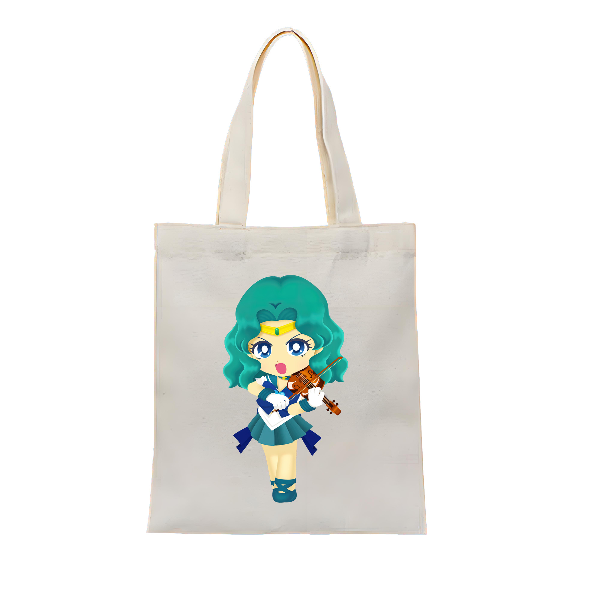 （画像用） 美少女戦士セーラームーン 海王 みちる（かいおう みちる） Sailor Moon Kaiou Michiru 縦型キャンバス生地手提げバッグ　トートバッグ