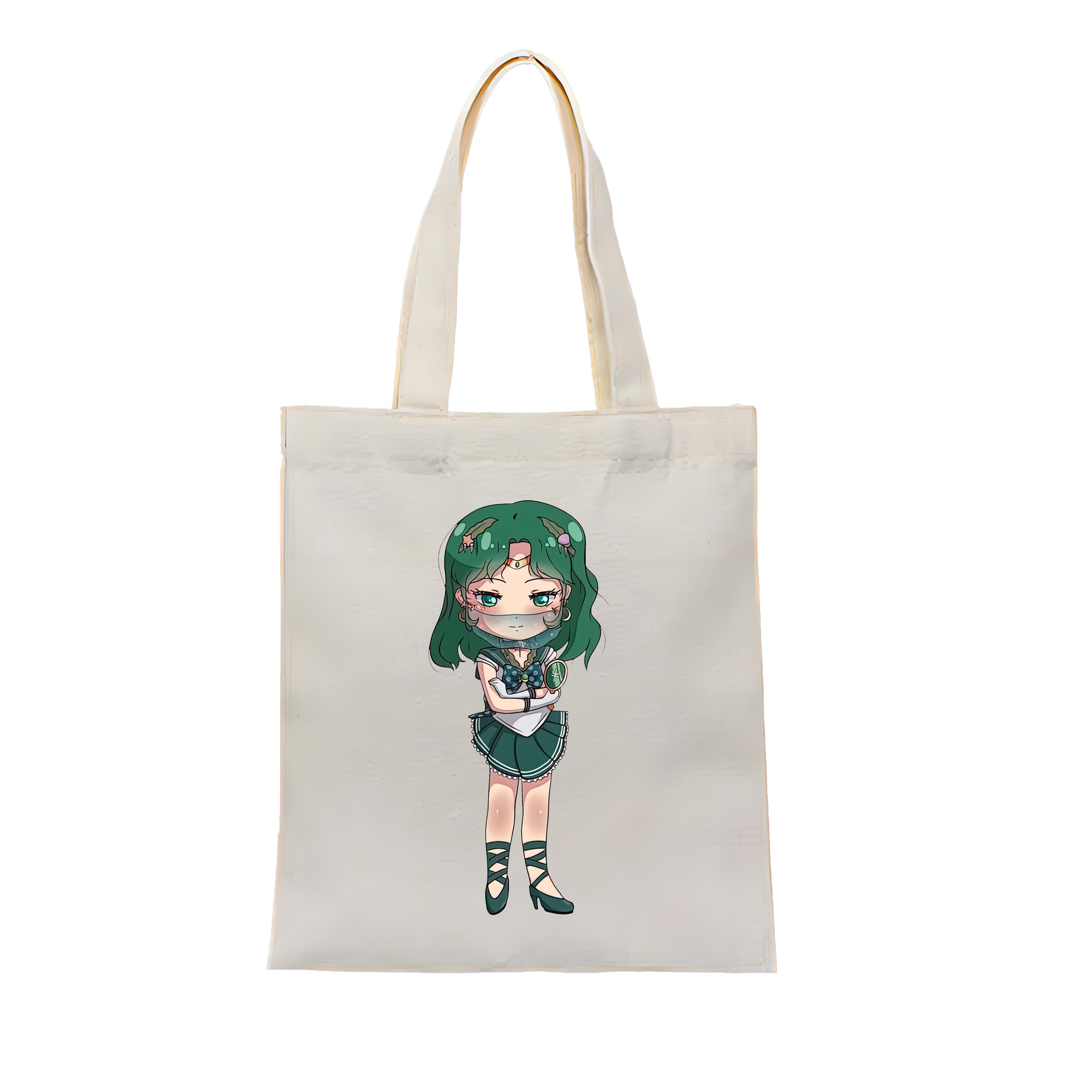 （画像用） 美少女戦士セーラームーン 海王 みちる（かいおう みちる） Sailor Moon Kaiou Michiru 縦型キャンバス生地手提げバッグ　トートバッグ