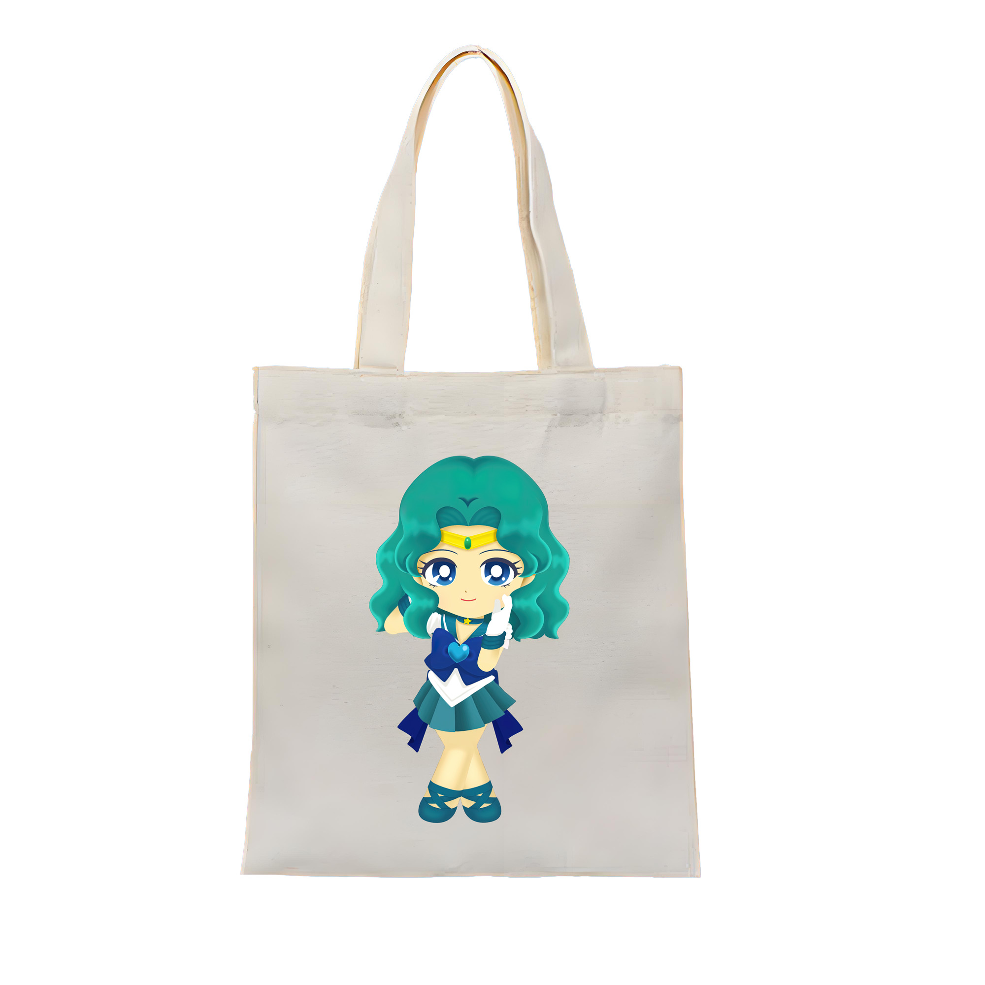 （画像用） 美少女戦士セーラームーン 海王 みちる（かいおう みちる） Sailor Moon Kaiou Michiru 縦型キャンバス生地手提げバッグ　トートバッグ