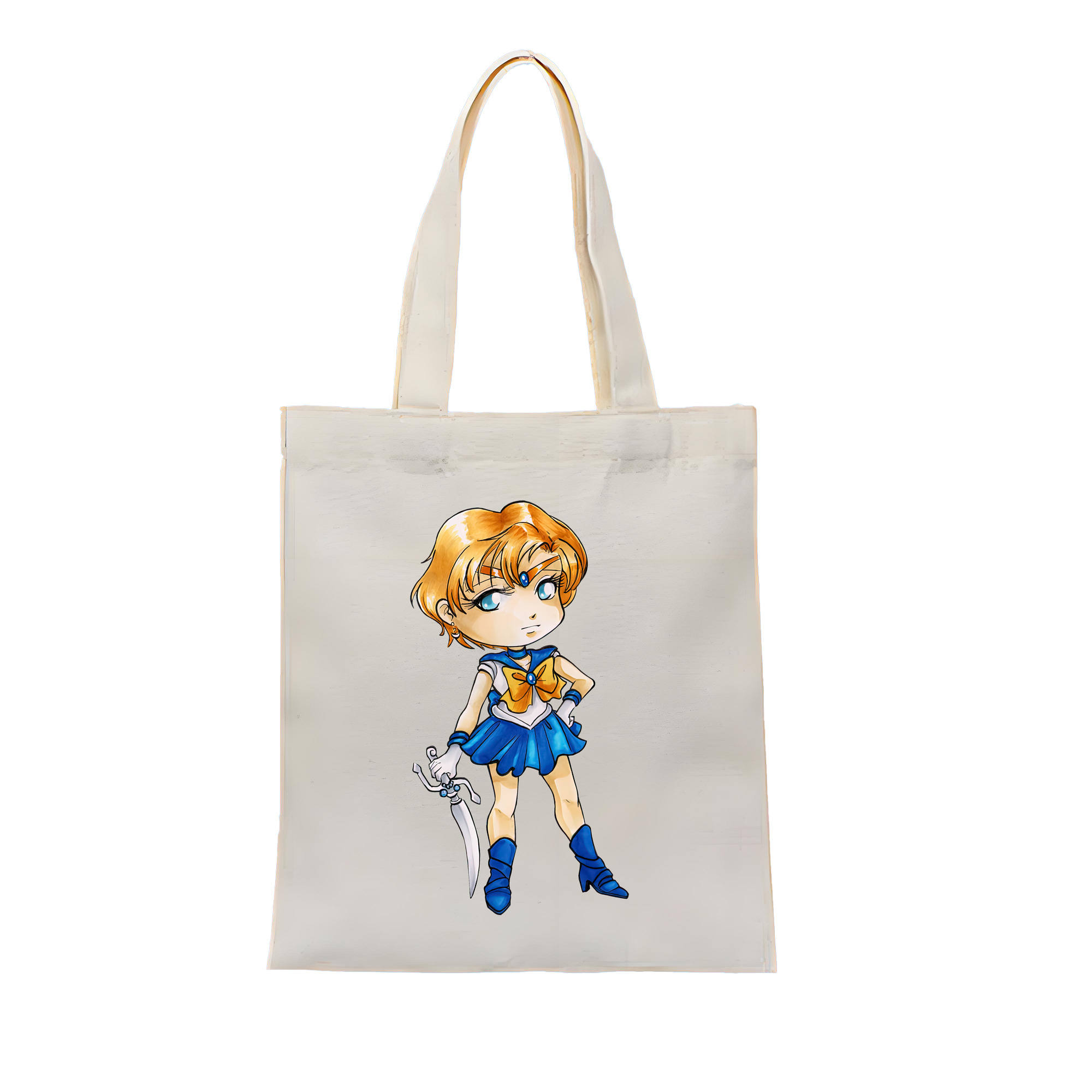 （画像用） 美少女戦士セーラームーン 天王はるか Sailor Moon Tenoh Haruka 縦型キャンバス生地手提げバッグ　トートバッグ