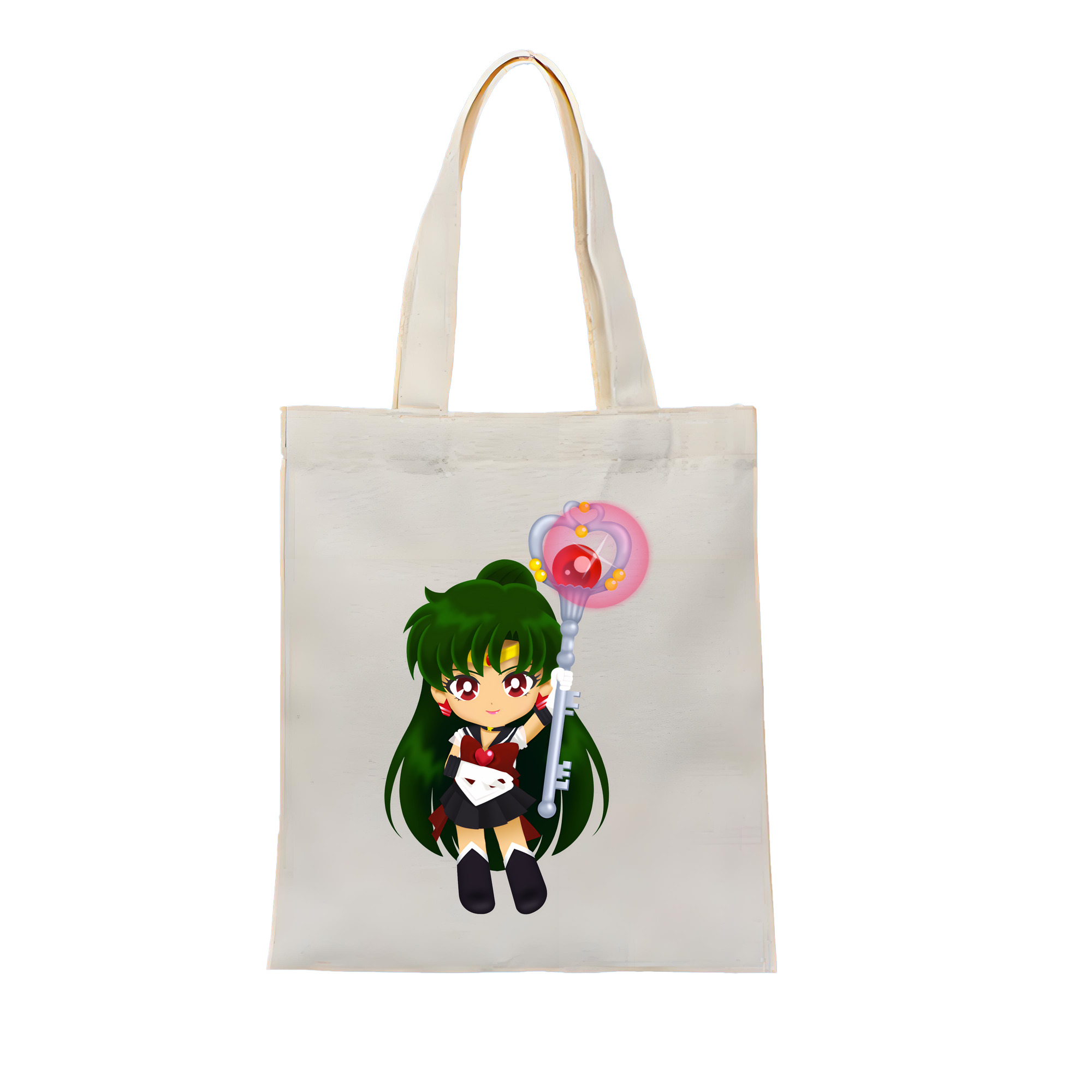 （画像用） 美少女戦士セーラームーン 冥王せつな Sailor Moon Meiou Setsuna 縦型キャンバス生地手提げバッグ　トートバッグ