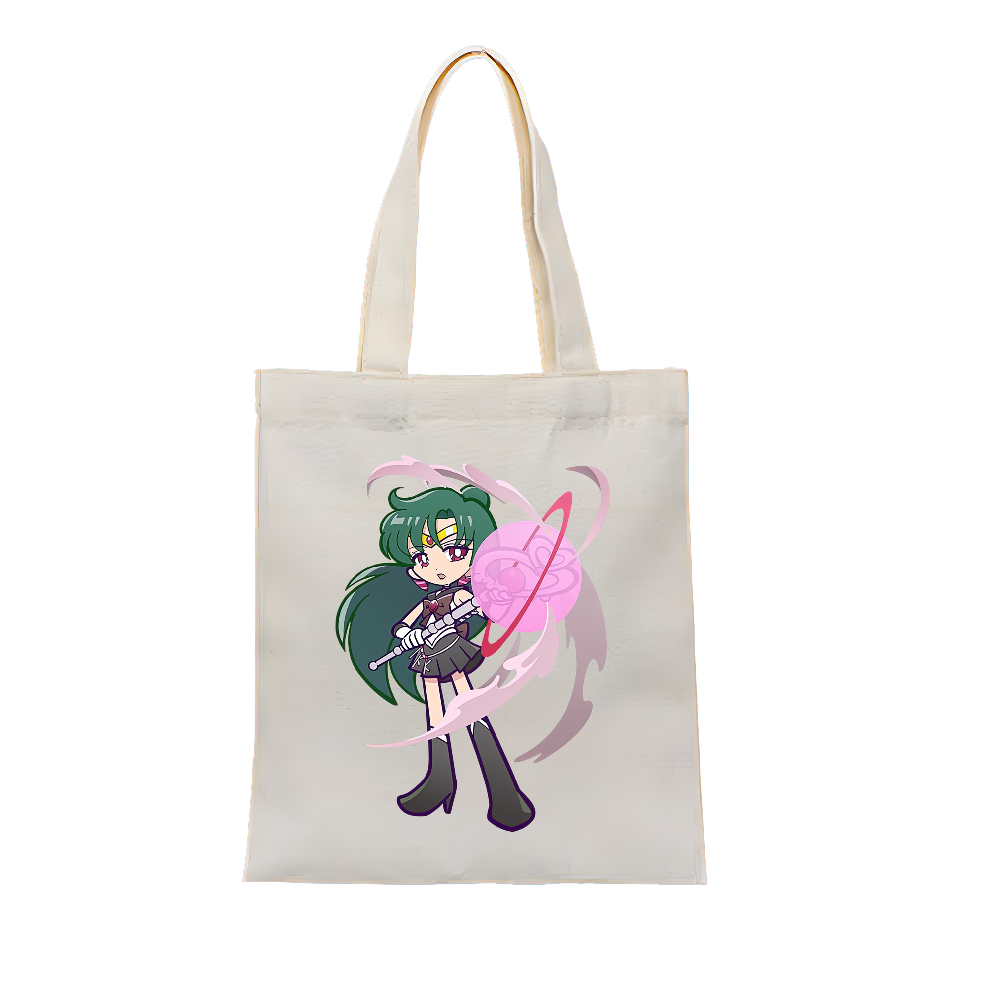 （画像用） 美少女戦士セーラームーン 冥王せつな Sailor Moon Meiou Setsuna 縦型キャンバス生地手提げバッグ　トートバッグ