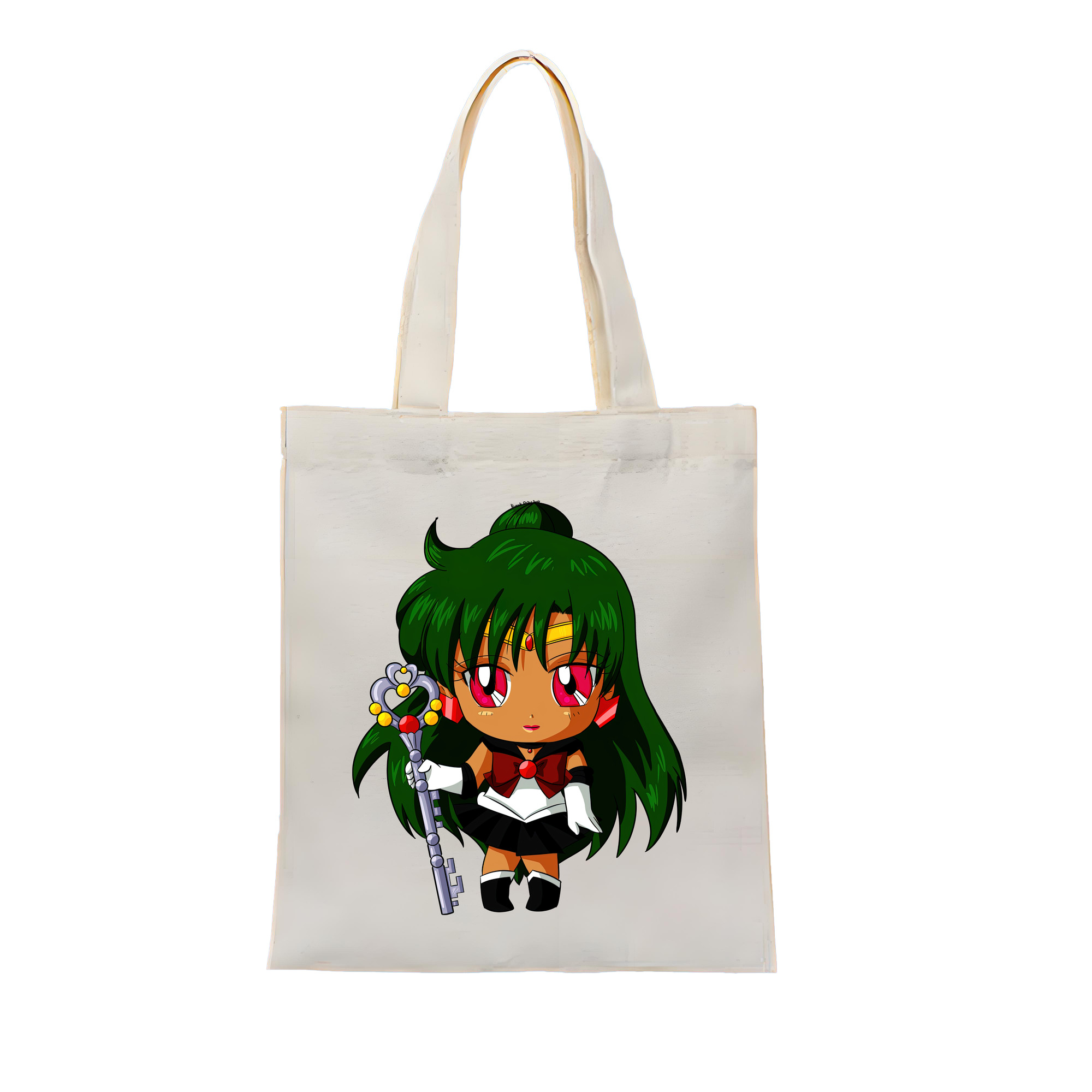 （画像用） 美少女戦士セーラームーン 冥王せつな Sailor Moon Meiou Setsuna 縦型キャンバス生地手提げバッグ　トートバッグ