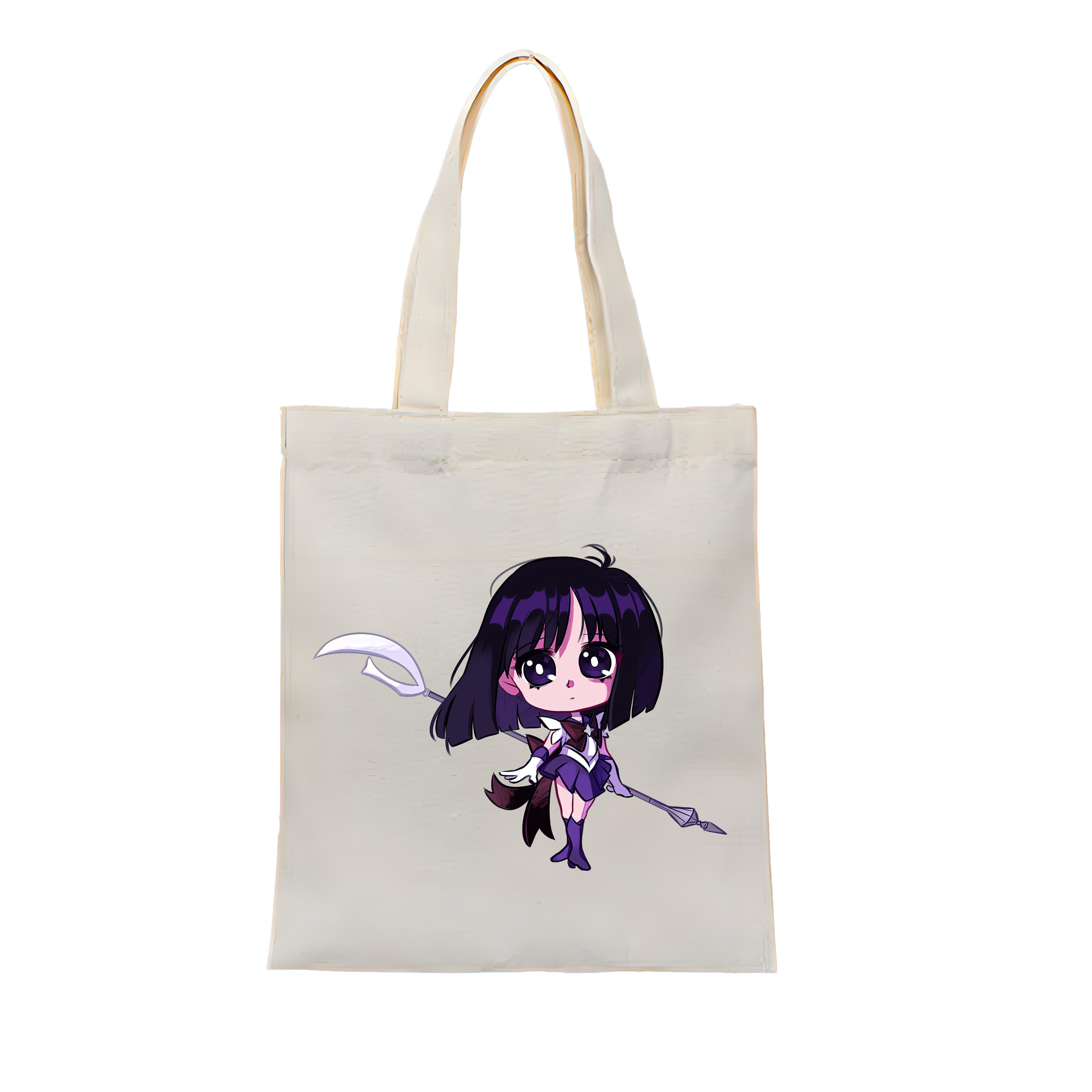（画像用） 美少女戦士セーラームーン 土萠ほたる Sailor Moon Tomoe Hotaru （セーラーサターン；Sailor Saturn） 縦型キャンバス生地手提げバッグ　トートバッグ