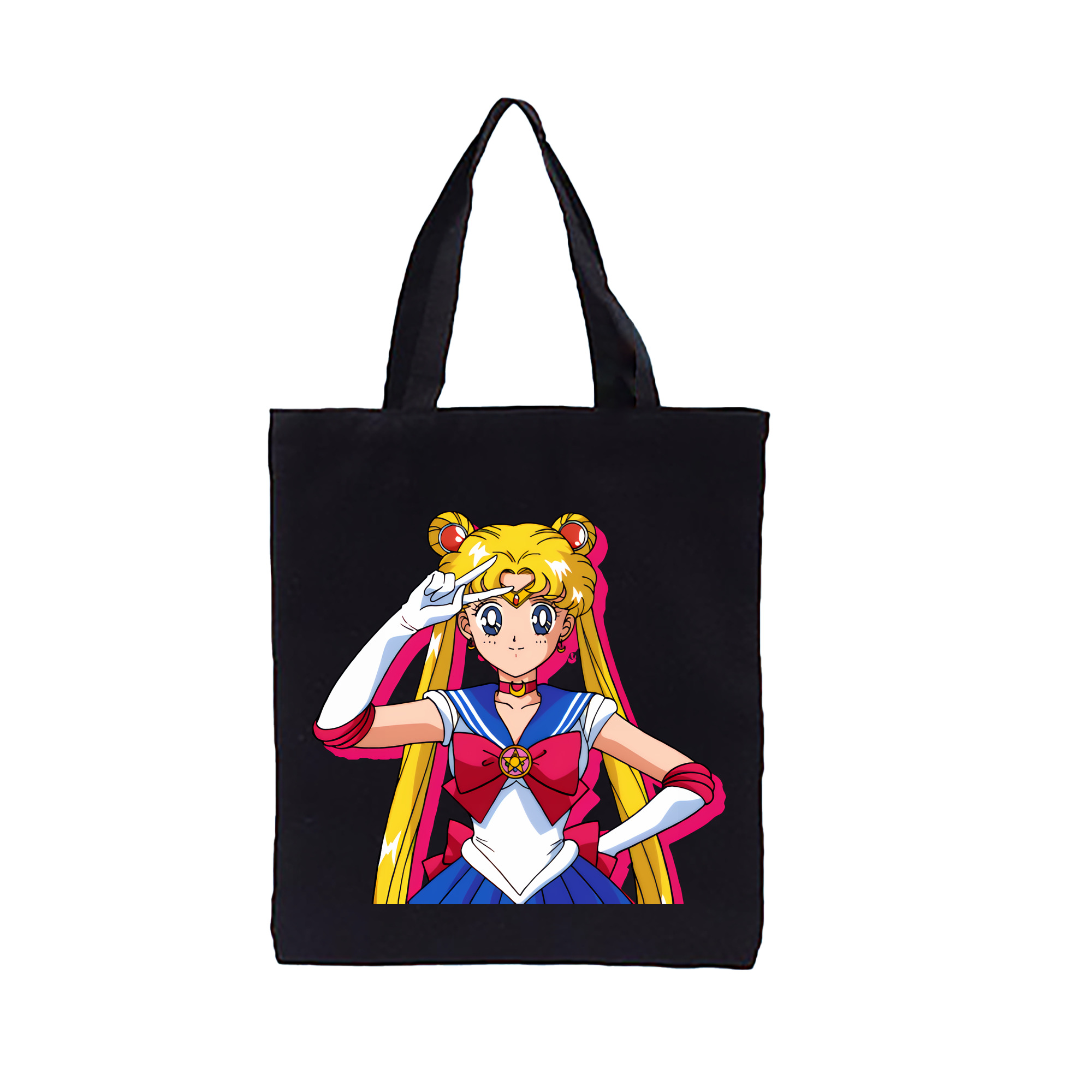 （画像用） 美少女戦士セーラームーン 月野 うさぎ つきの うさぎ Sailor Moon Tsukino Usagi 縦型キャンバス生地手提げバッグ　トートバッグ