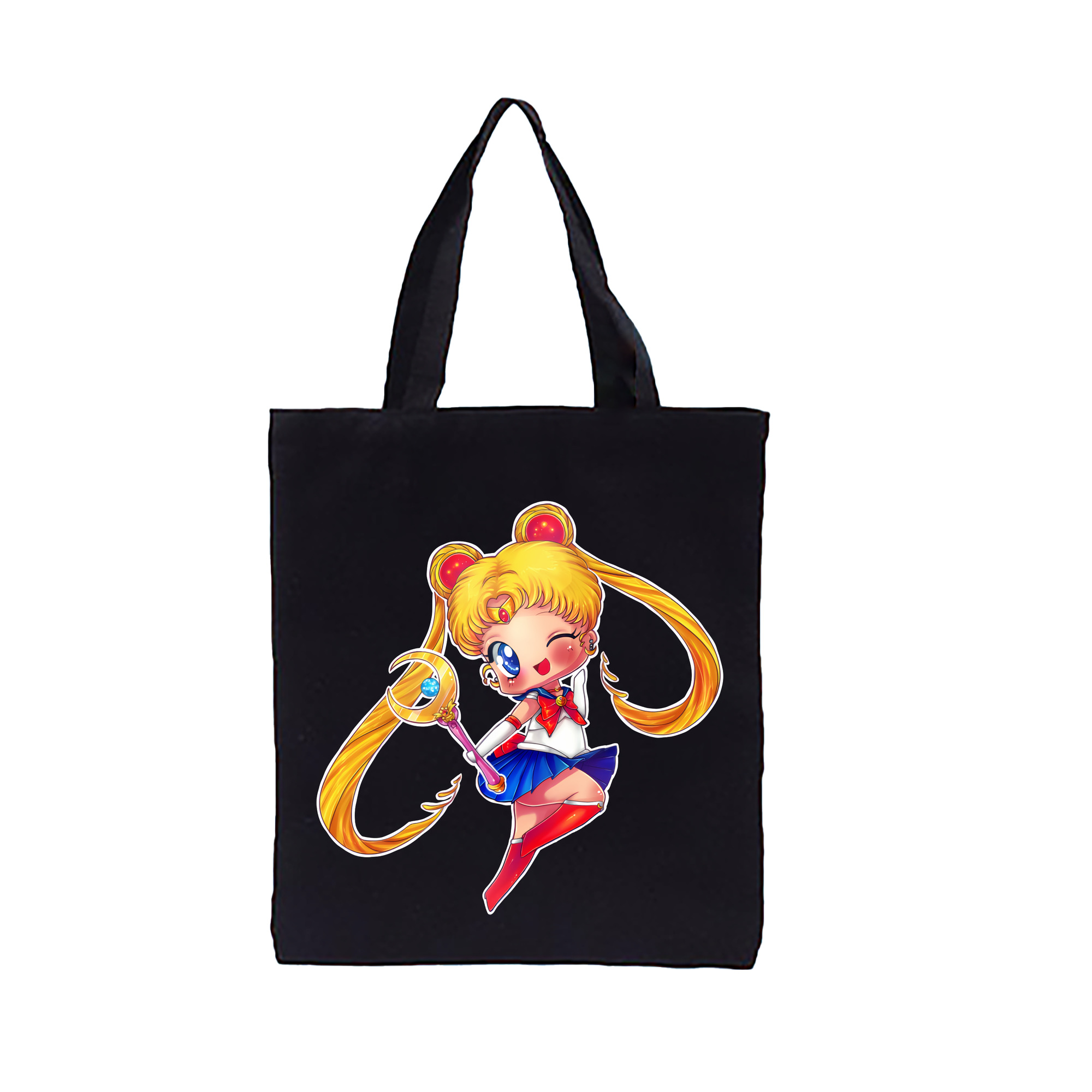 （画像用） 美少女戦士セーラームーン 月野 うさぎ つきの うさぎ Sailor Moon Tsukino Usagi 縦型キャンバス生地手提げバッグ　トートバッグ