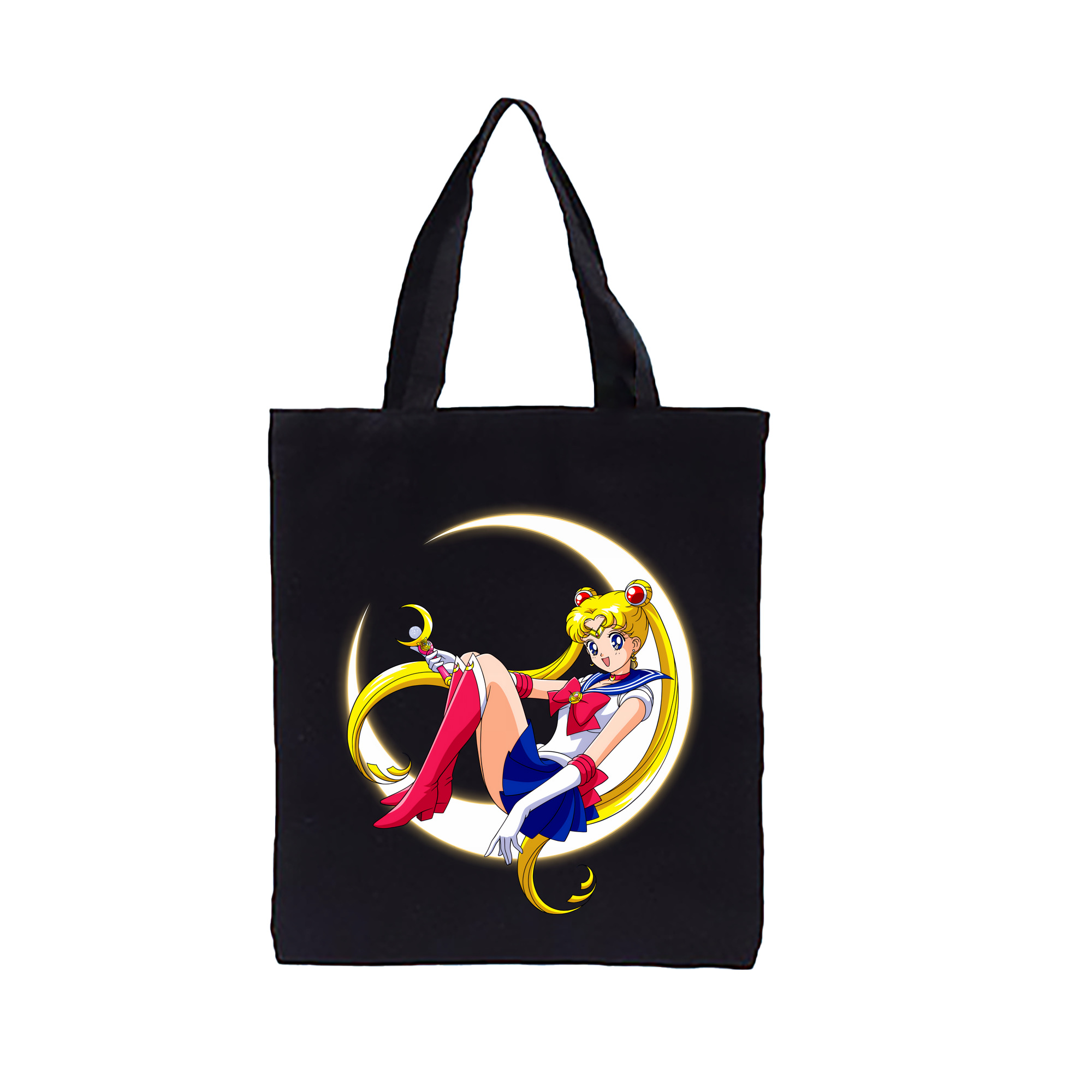 （画像用） 美少女戦士セーラームーン 月野 うさぎ つきの うさぎ Sailor Moon Tsukino Usagi 縦型キャンバス生地手提げバッグ　トートバッグ