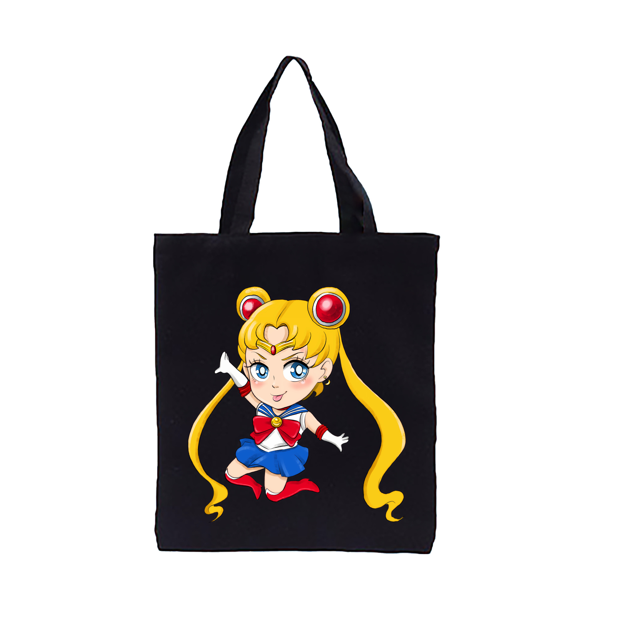 （画像用） 美少女戦士セーラームーン 月野 うさぎ つきの うさぎ Sailor Moon Tsukino Usagi 縦型キャンバス生地手提げバッグ　トートバッグ