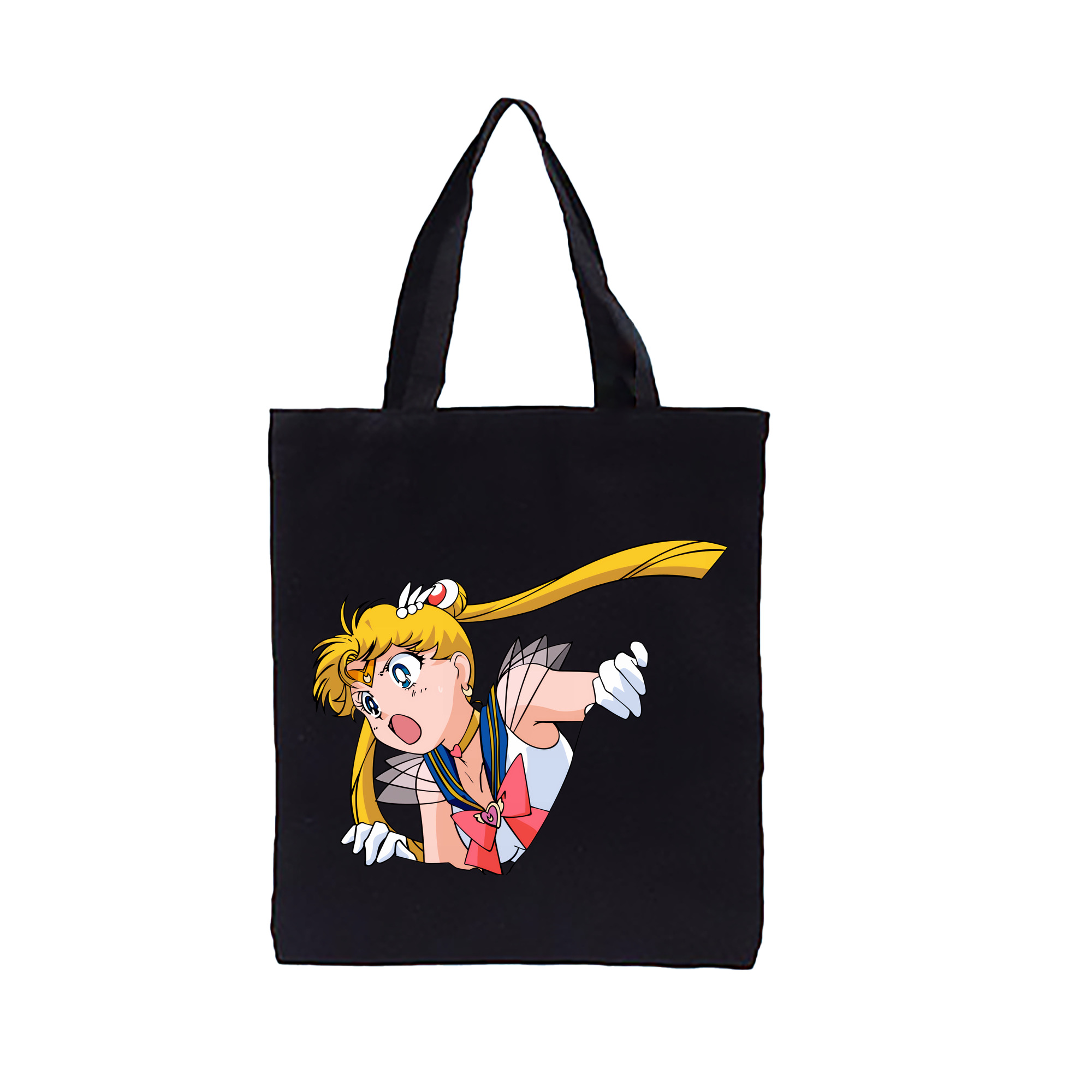 （画像用） 美少女戦士セーラームーン 月野 うさぎ つきの うさぎ Sailor Moon Tsukino Usagi 縦型キャンバス生地手提げバッグ　トートバッグ
