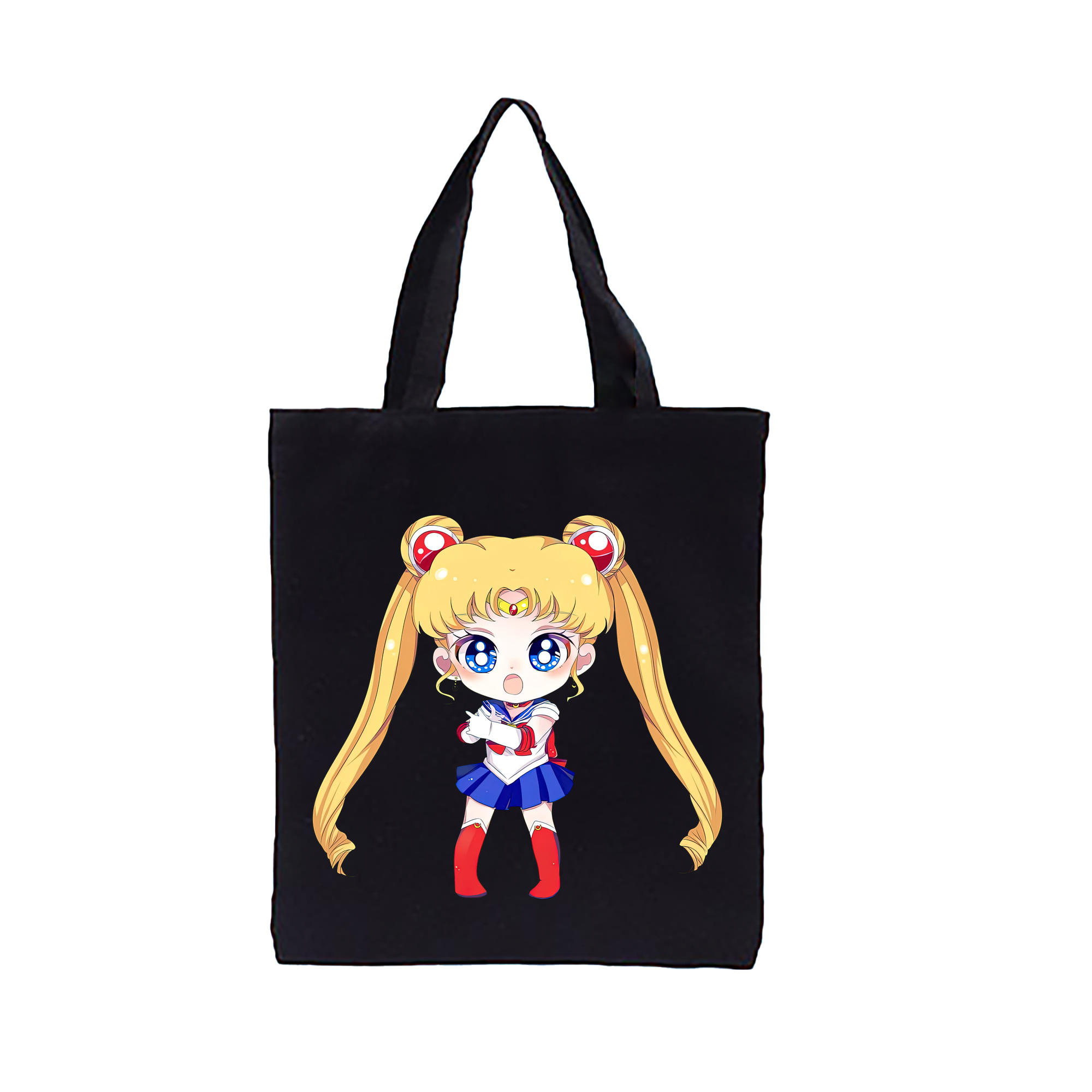 （画像用） 美少女戦士セーラームーン 月野 うさぎ つきの うさぎ Sailor Moon Tsukino Usagi 縦型キャンバス生地手提げバッグ　トートバッグ