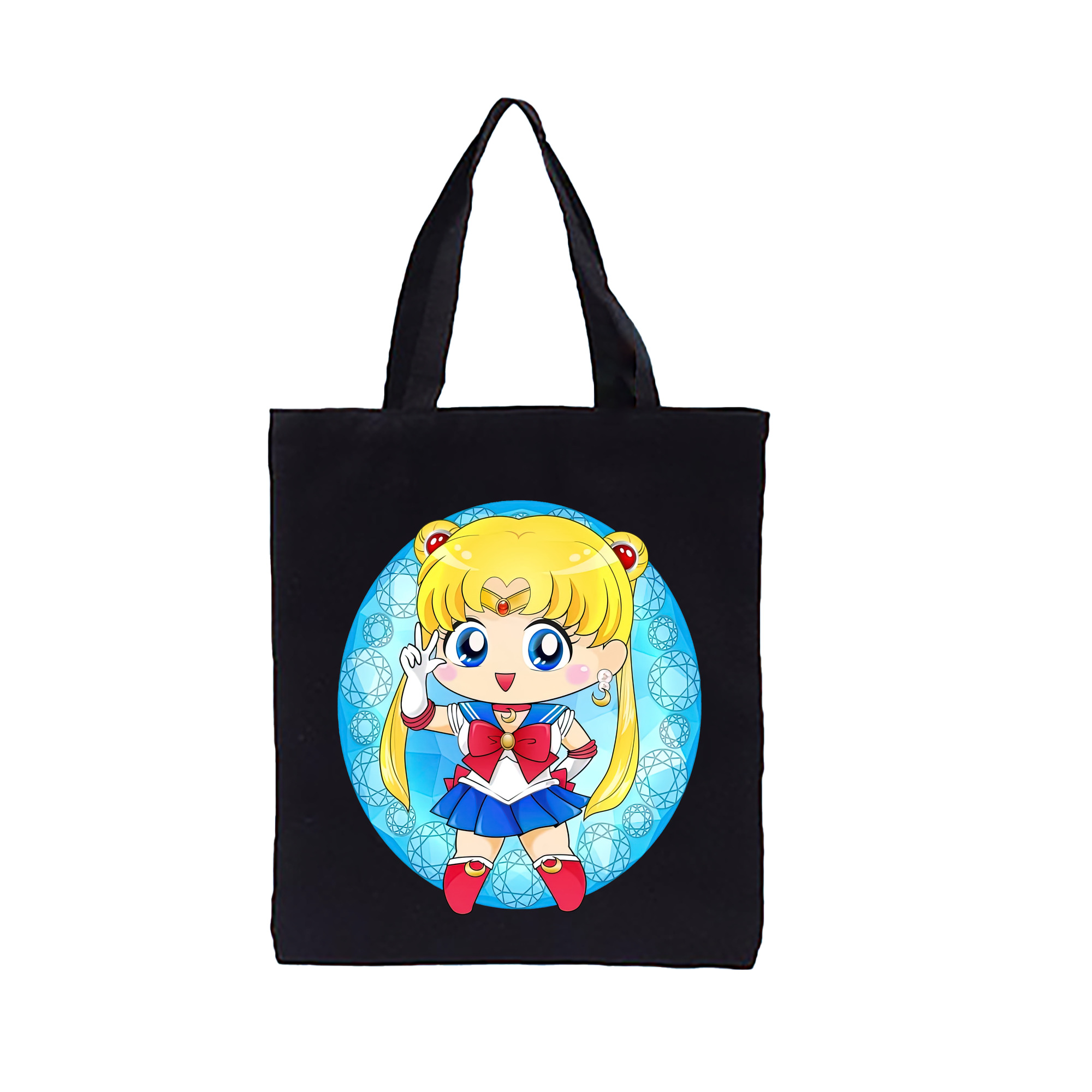 （画像用） 美少女戦士セーラームーン 月野 うさぎ つきの うさぎ Sailor Moon Tsukino Usagi 縦型キャンバス生地手提げバッグ　トートバッグ