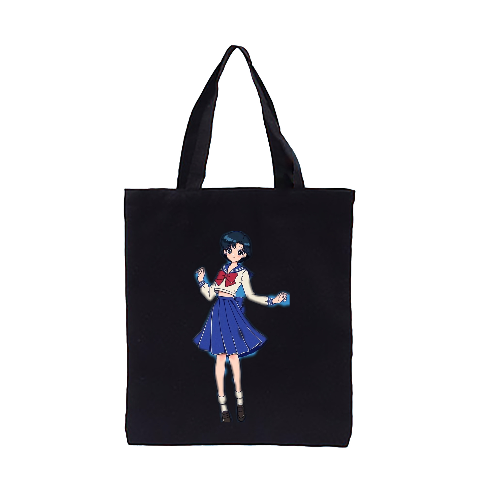 （画像用） 美少女戦士セーラームーン 水野 亜美 みずの あみ Sailor Moon Mizuno Ami 縦型キャンバス生地手提げバッグ　トートバッグ