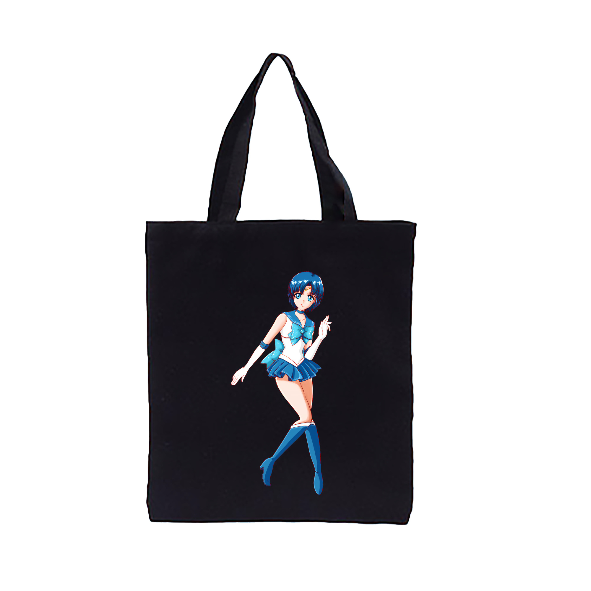 （画像用） 美少女戦士セーラームーン 水野 亜美 みずの あみ Sailor Moon Mizuno Ami 縦型キャンバス生地手提げバッグ　トートバッグ