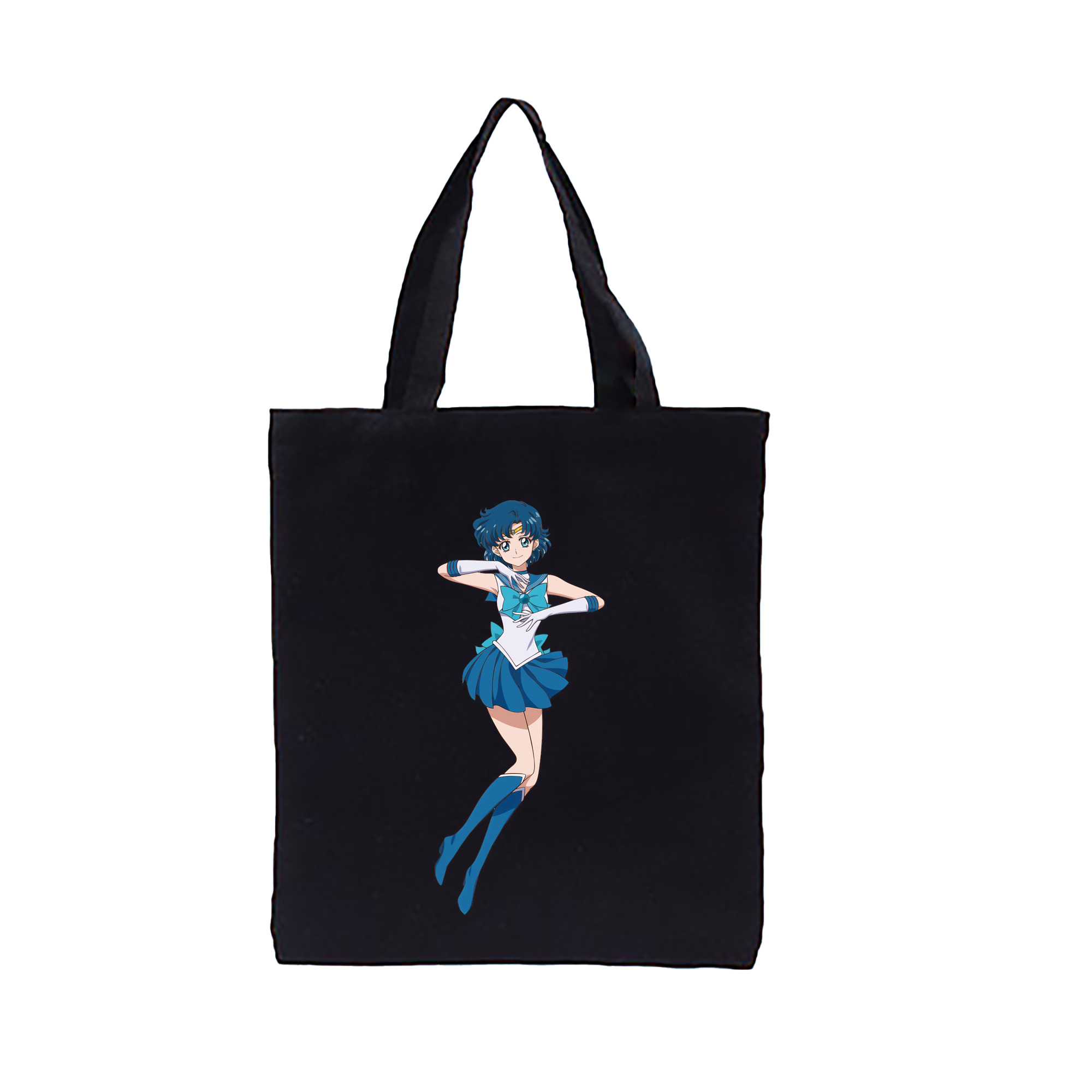 （画像用） 美少女戦士セーラームーン 水野 亜美 みずの あみ Sailor Moon Mizuno Ami 縦型キャンバス生地手提げバッグ　トートバッグ