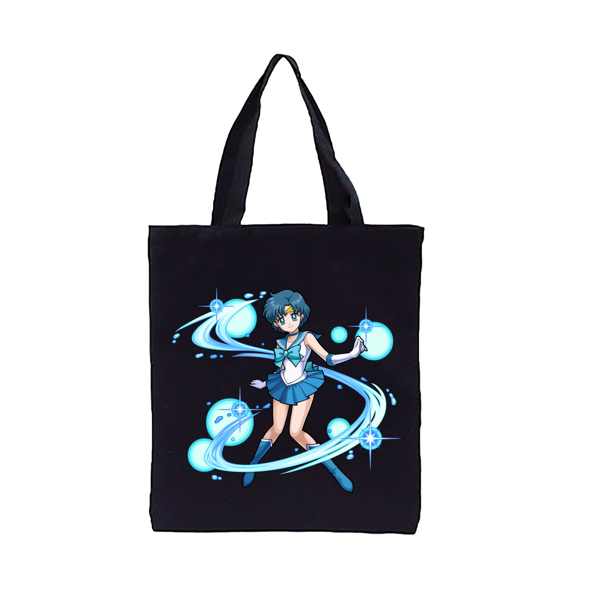 （画像用） 美少女戦士セーラームーン 水野 亜美 みずの あみ Sailor Moon Mizuno Ami 縦型キャンバス生地手提げバッグ　トートバッグ