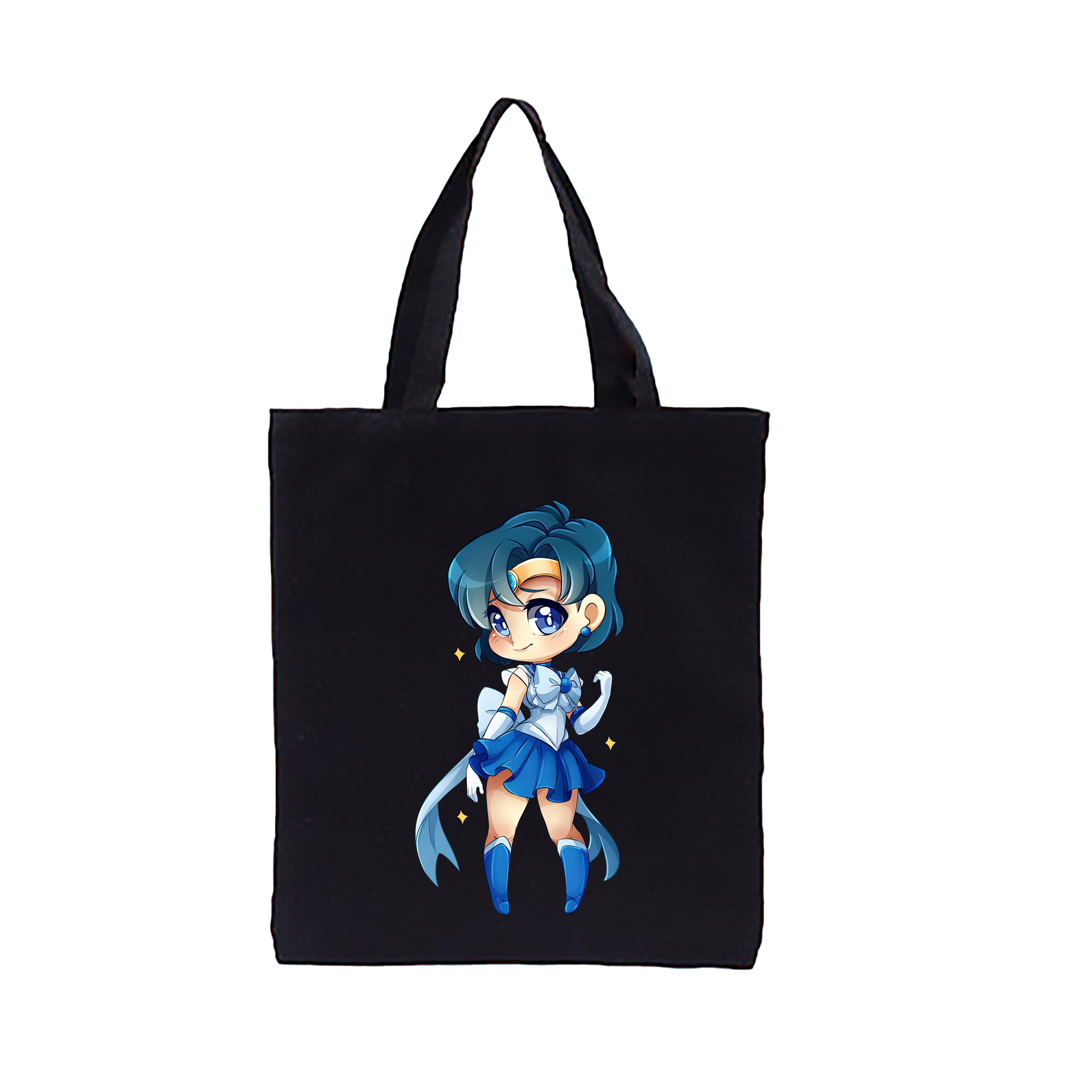 （画像用） 美少女戦士セーラームーン 水野 亜美 みずの あみ Sailor Moon Mizuno Ami 縦型キャンバス生地手提げバッグ　トートバッグ
