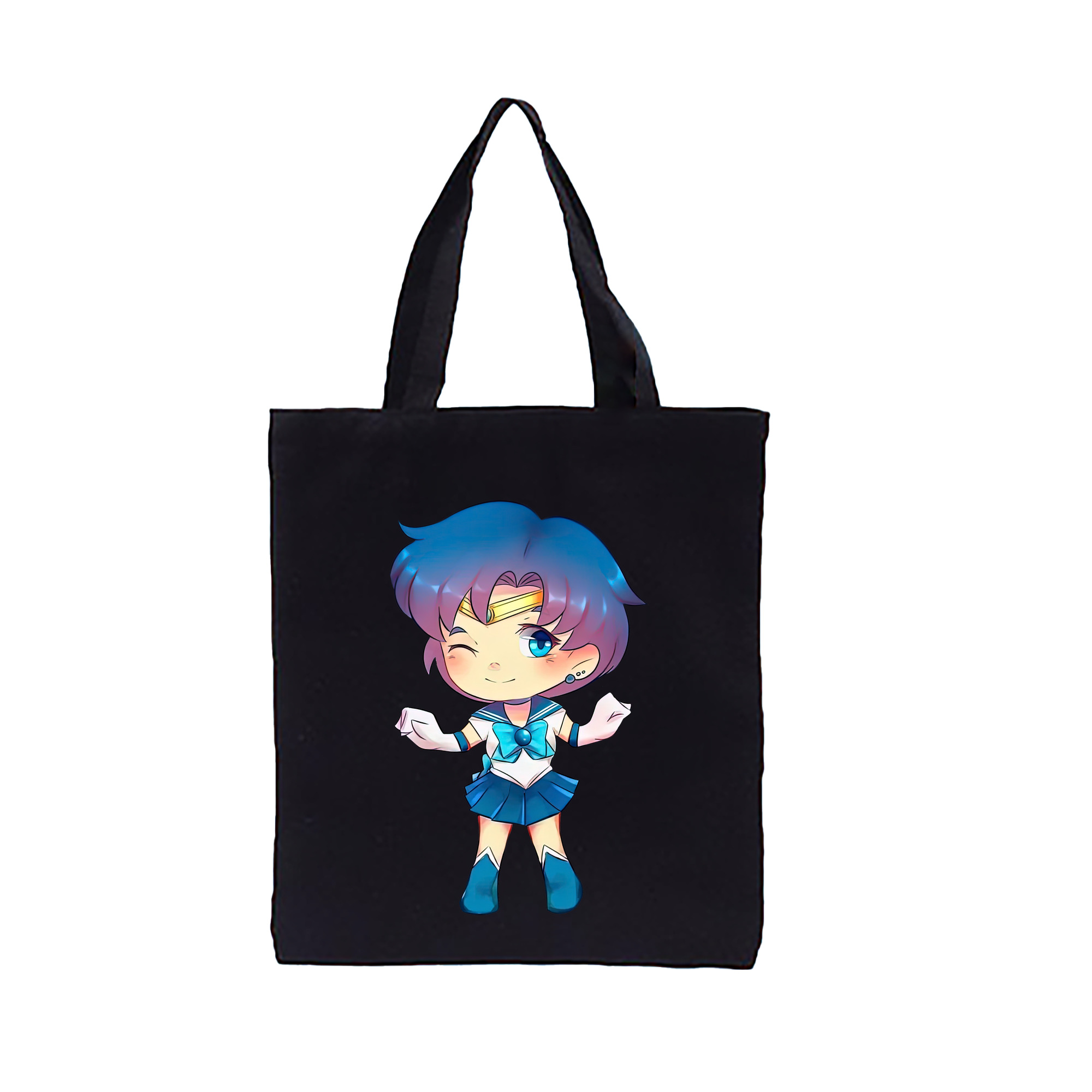 （画像用） 美少女戦士セーラームーン 水野 亜美 みずの あみ Sailor Moon Mizuno Ami 縦型キャンバス生地手提げバッグ　トートバッグ