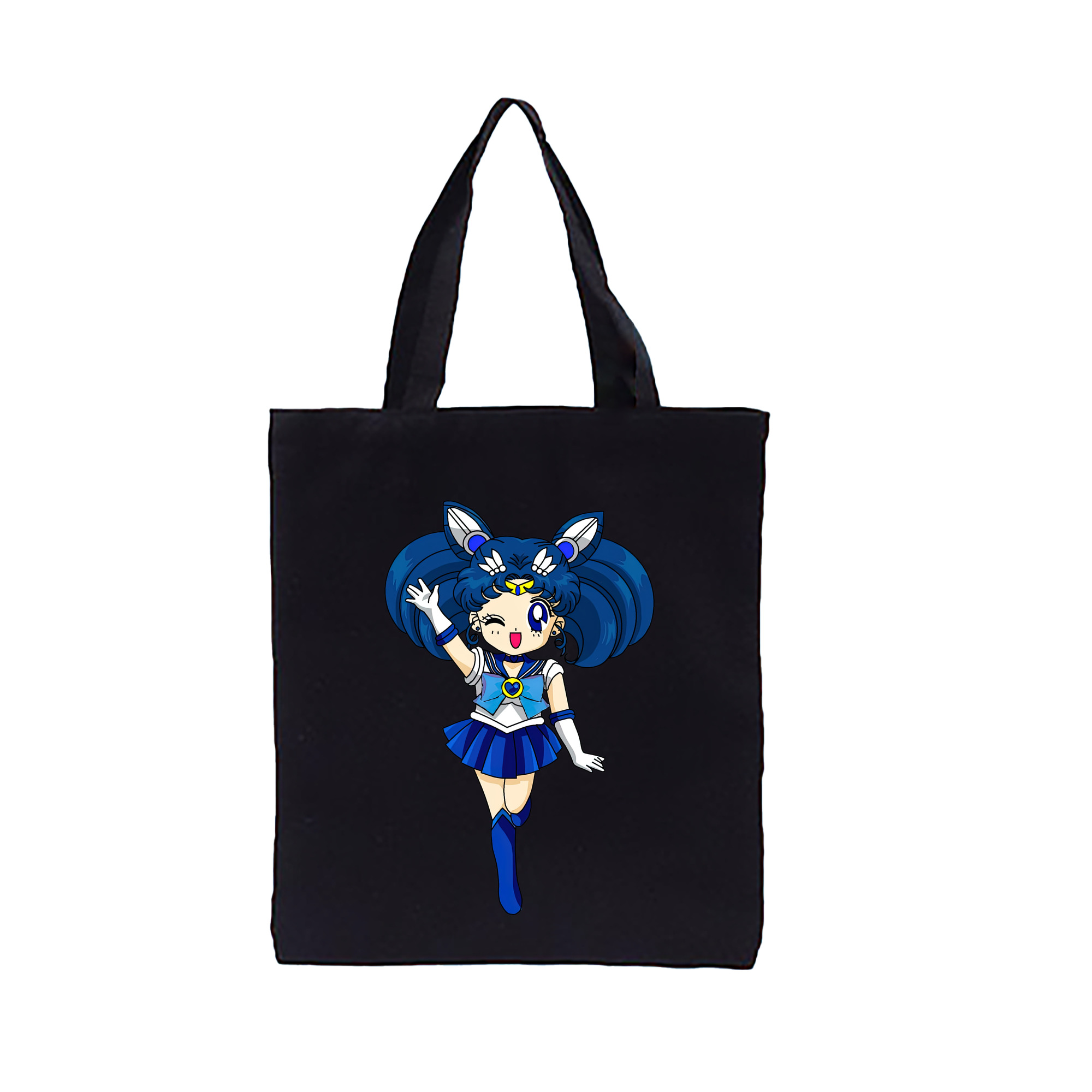 （画像用） 美少女戦士セーラームーン 水野 亜美 みずの あみ Sailor Moon Mizuno Ami 縦型キャンバス生地手提げバッグ　トートバッグ