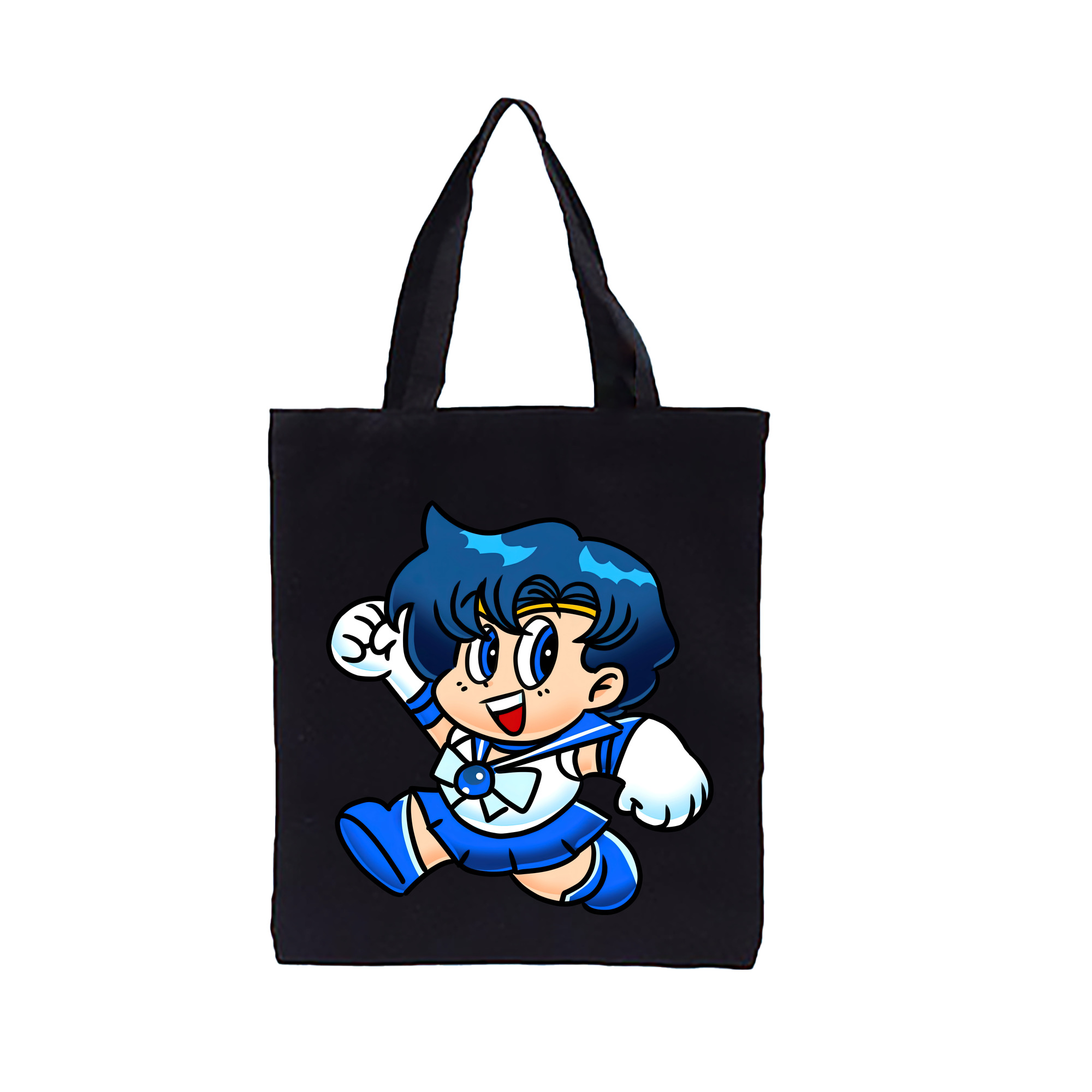 （画像用） 美少女戦士セーラームーン 水野 亜美 みずの あみ Sailor Moon Mizuno Ami 縦型キャンバス生地手提げバッグ　トートバッグ