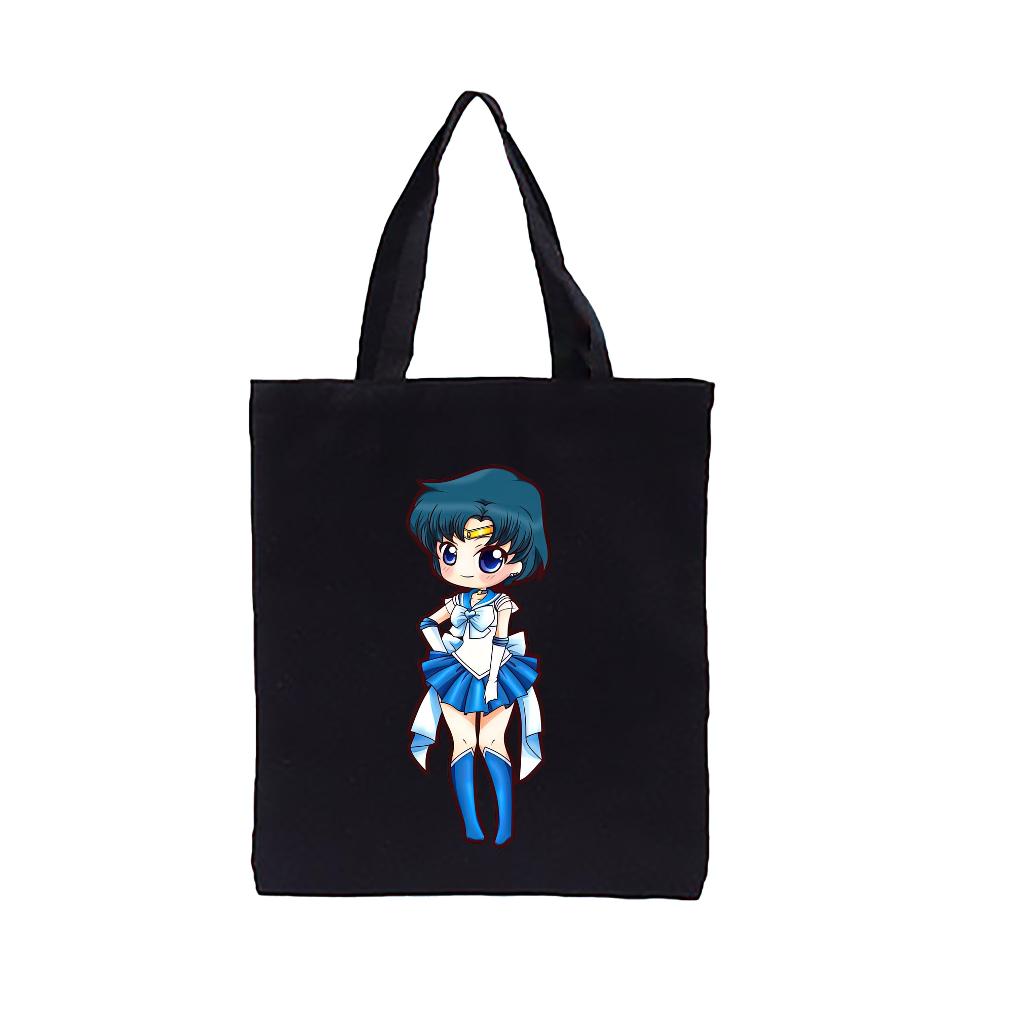 （画像用） 美少女戦士セーラームーン 水野 亜美 みずの あみ Sailor Moon Mizuno Ami 縦型キャンバス生地手提げバッグ　トートバッグ