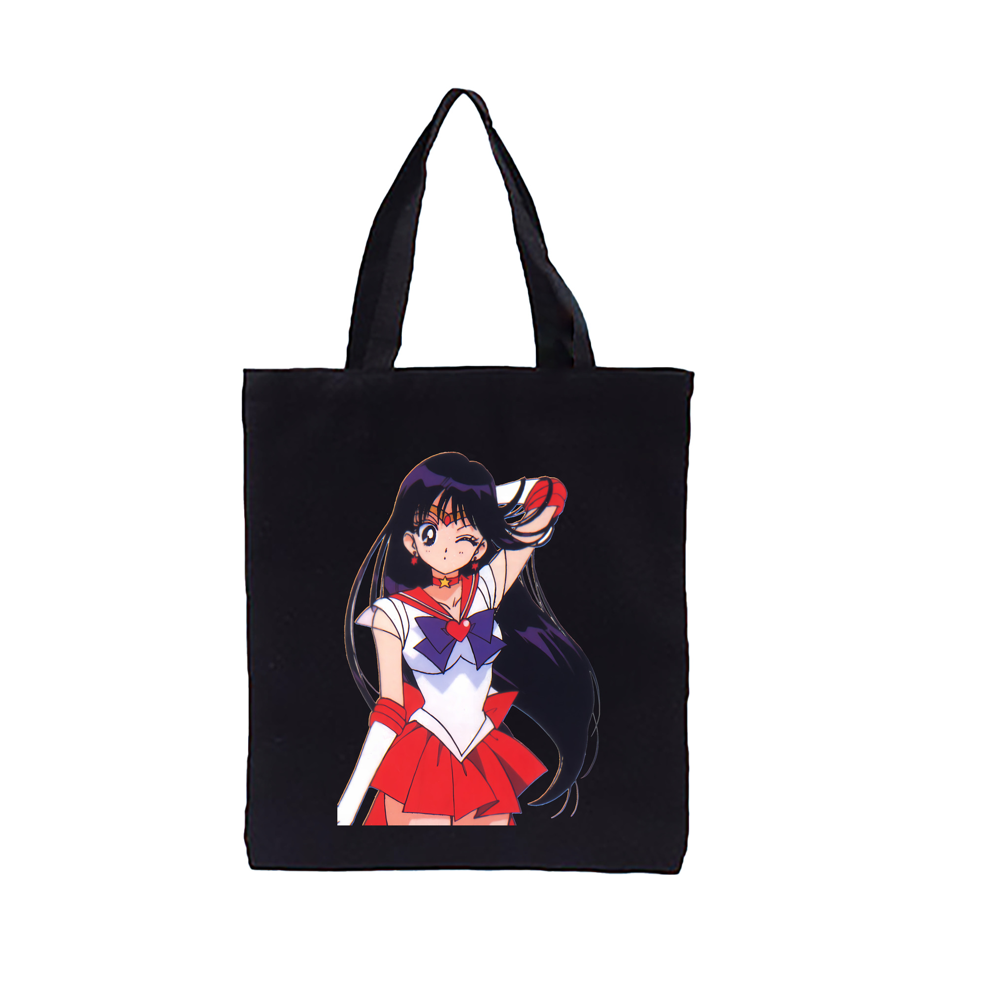 （画像用） 美少女戦士セーラームーン 火野レイ ひの レイ Sailor Moon Hino Rei （セーラーマーズ,Sailor Mars） 縦型キャンバス生地手提げバッグ　トートバッグ
